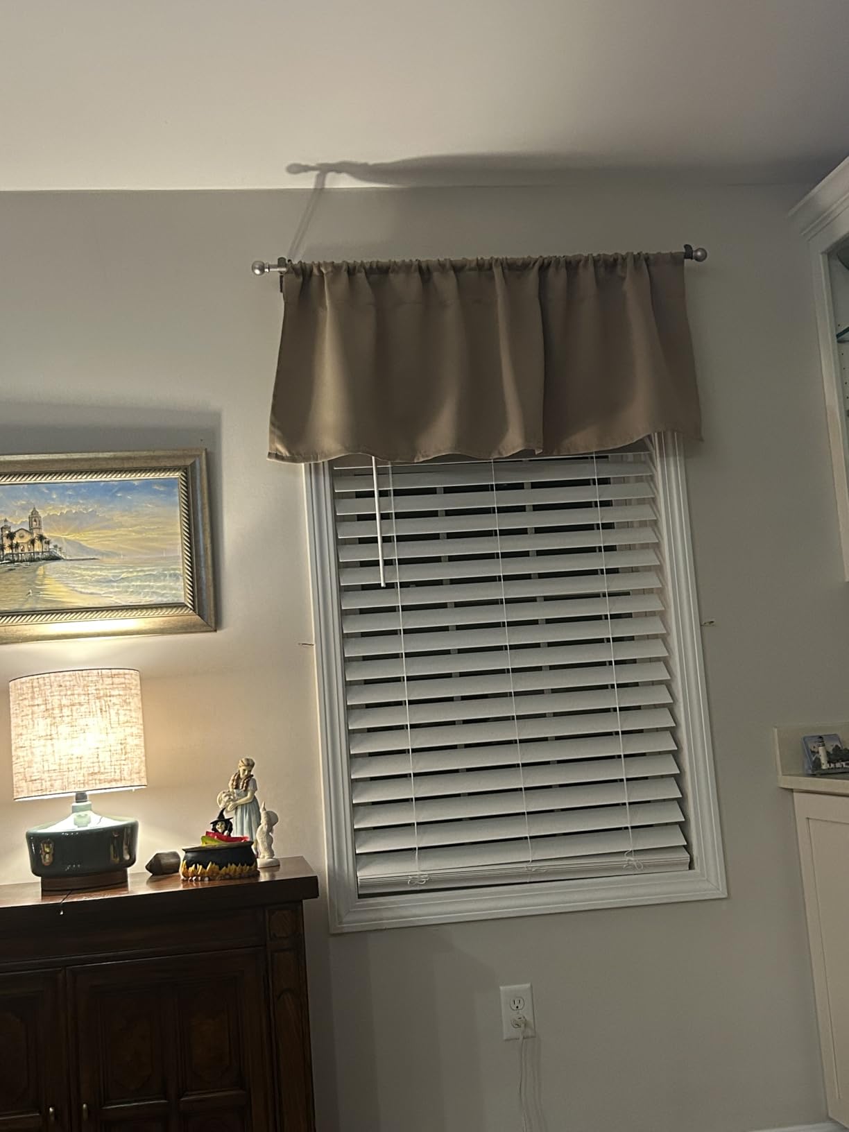 Hiasan Grey Valance Curtains for Window 42 x 18 Inches 1 Panel customer photo 2