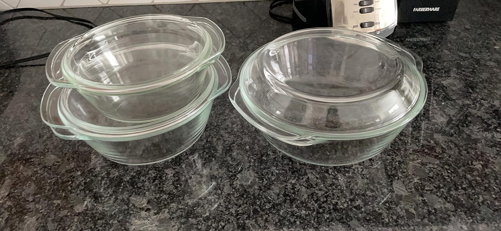 Moss & Stone Clear Glass Casserole Dish Set with Lids, 6-Piece Tempered Borosilicate Glass Bakeware Set, 3 Round Baking Dishes customer photo 2