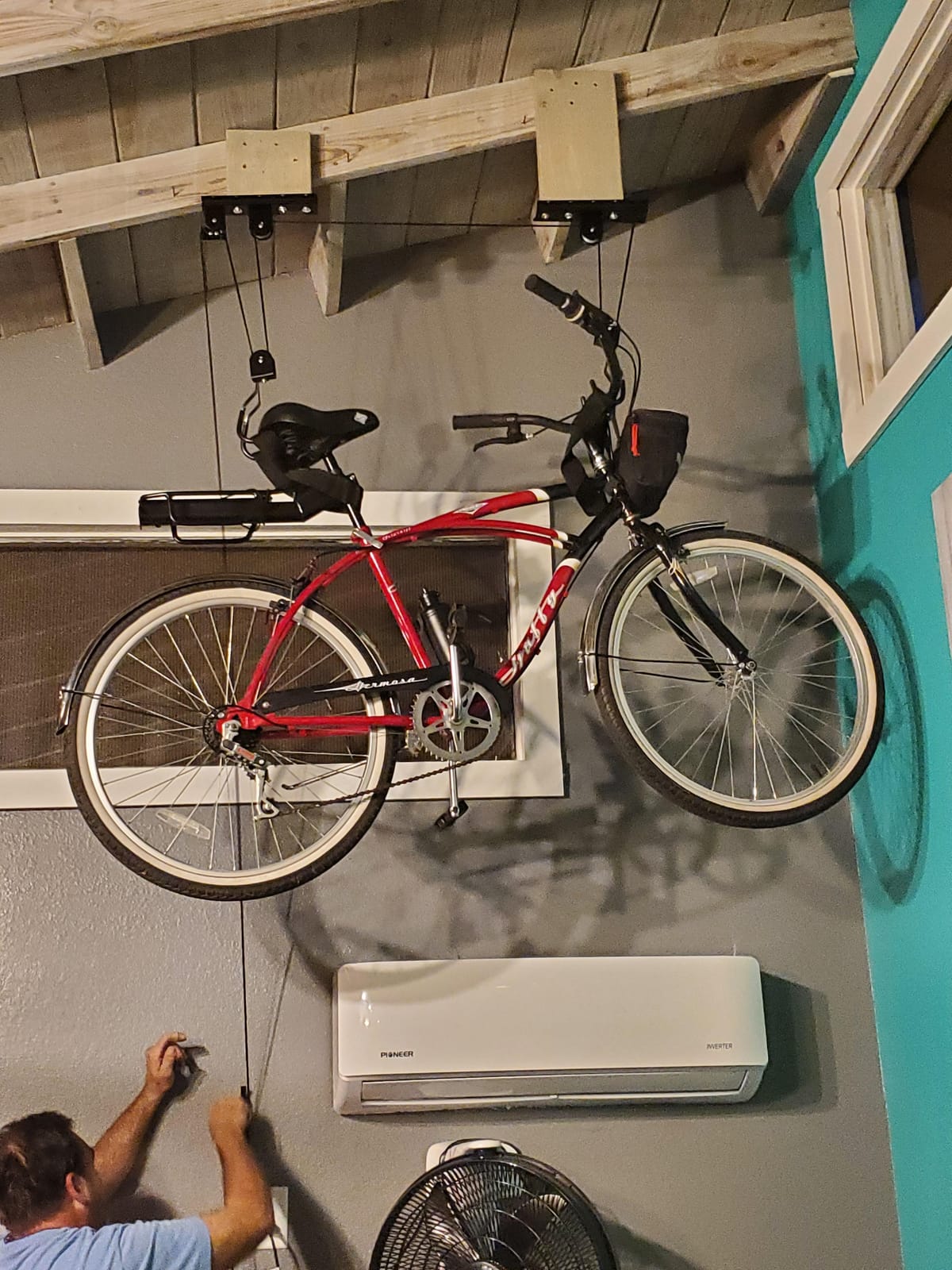 Ceiling Mount Bike Hoist Set of 2 Bike Hangers Pulley System customer photo 1