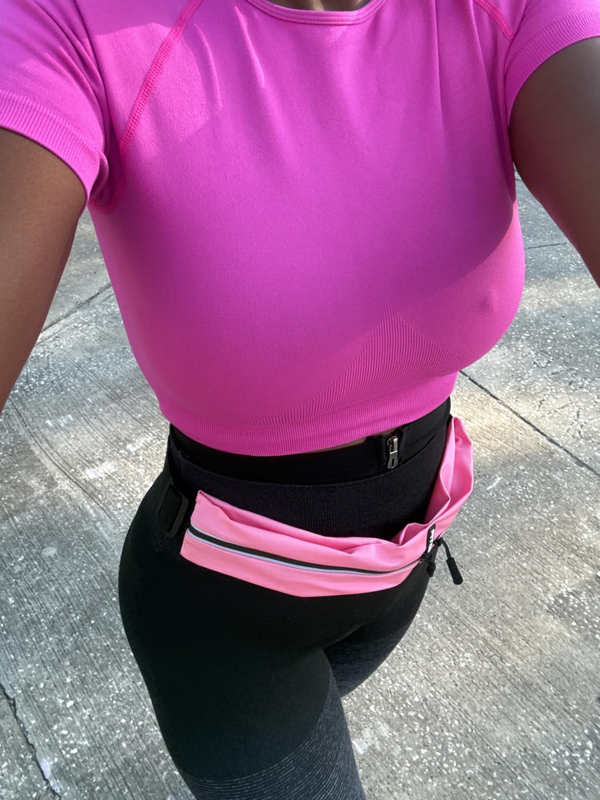 Fitgriff® Running Belt for Men & Women - Secure Jogging Pouch for Phone, Keys & Essentials - For All Cell Phones customer photo 2