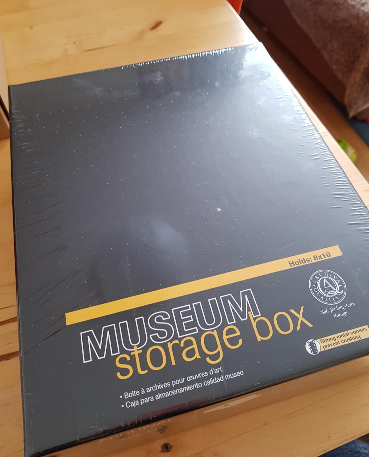Lineco Museum Archival Storage Box, Drop Front, 9.75x12.75x3 in, Gray customer photo 1