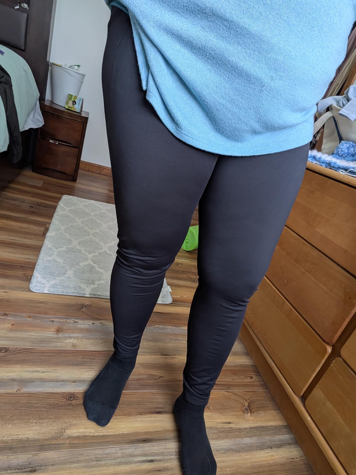 baleaf Women's Fleece Lined Leggings, High Waisted | Thermal Warm Winter Tights, Thick Yoga Pants, Cold Weather, with Pockets customer photo 1