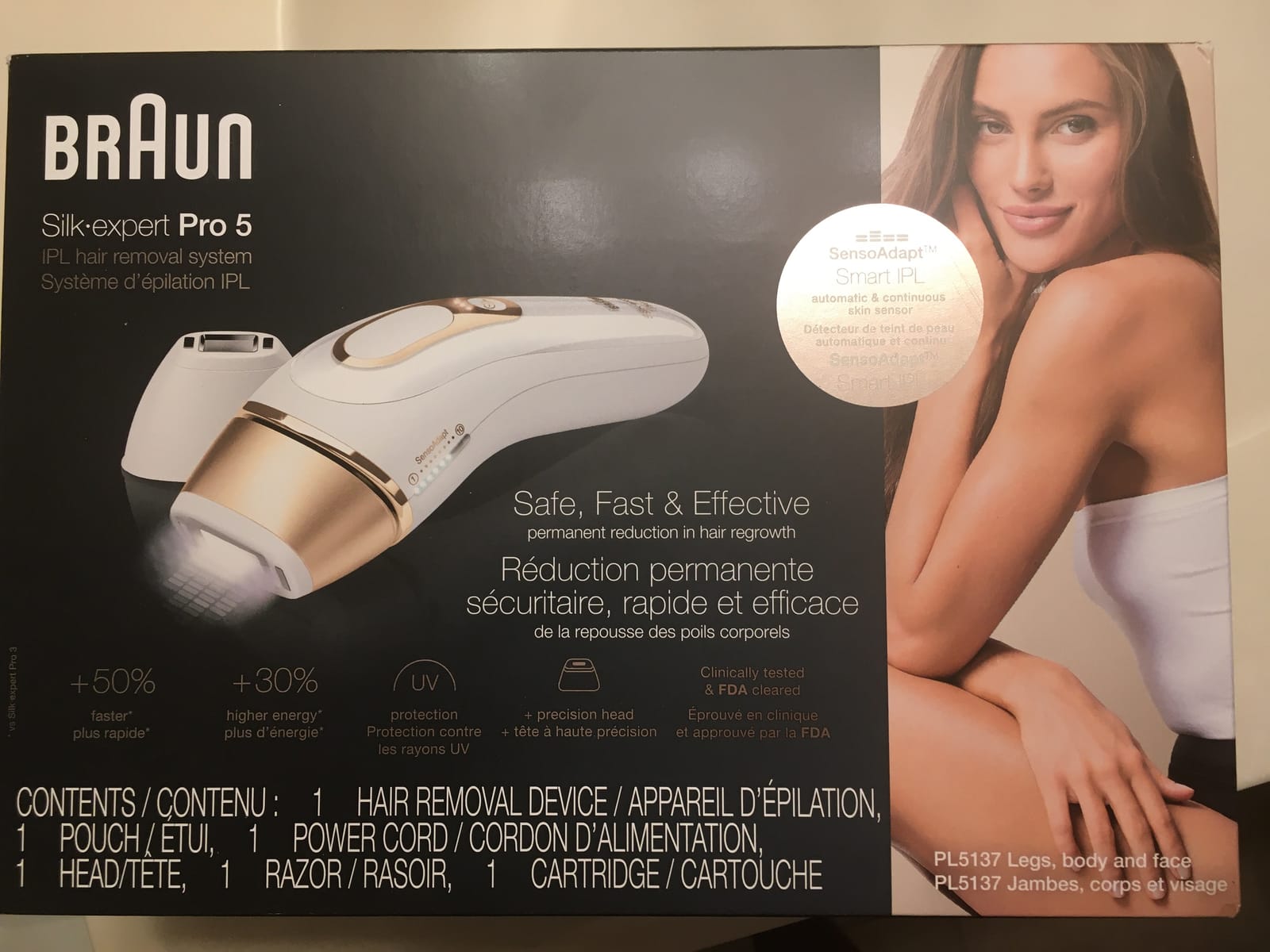 Braun IPL, Silk-Expert Pro 5, IPL Hair Removal for Women and Men, Permanent Laser Hair Reduction At-Home, 2 Heads, Pouch, IPL5137 customer photo 1