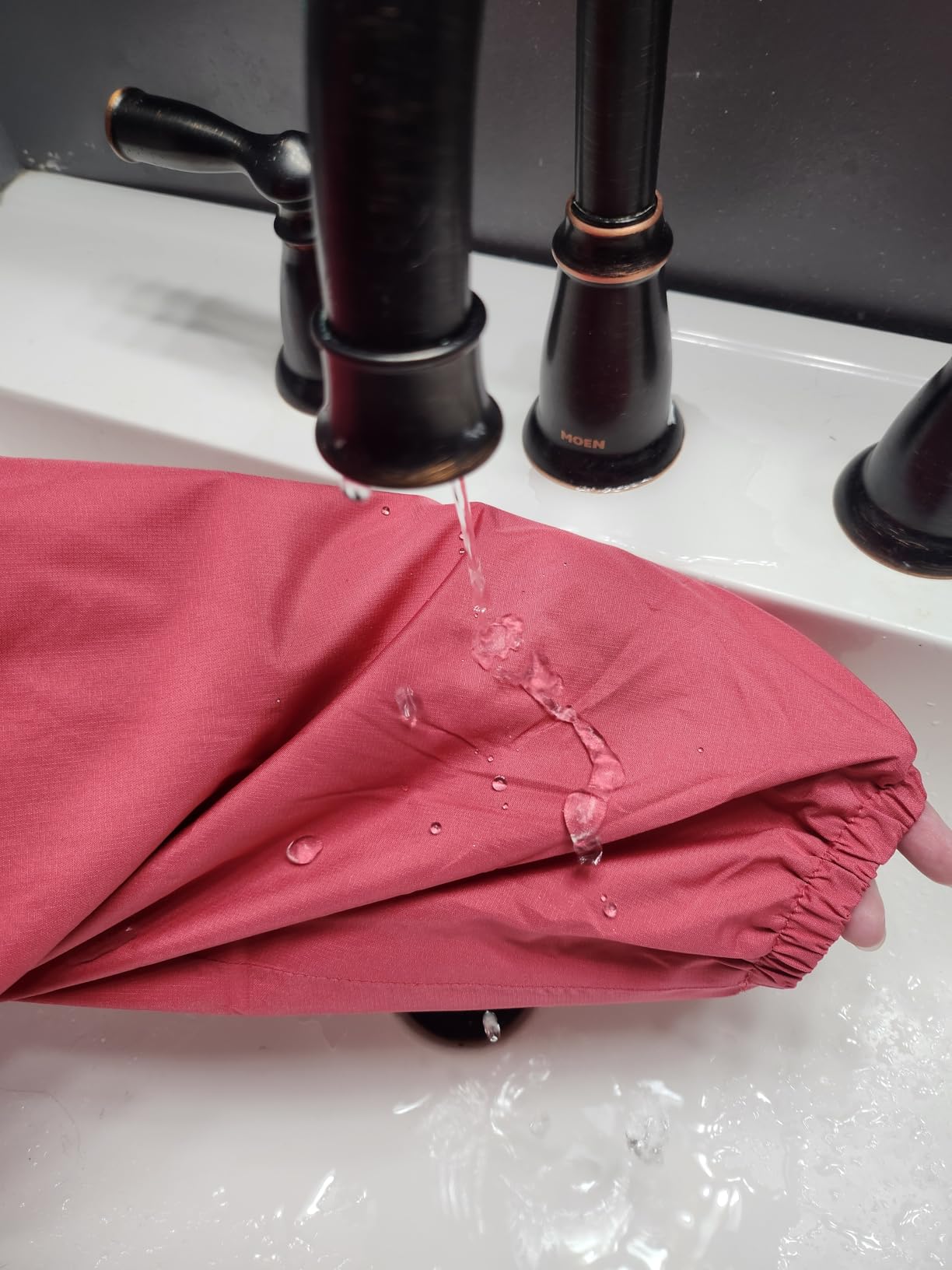 SaphiRose Women's Lightweight Packable Waterproof Long Rain Jacket customer photo 2