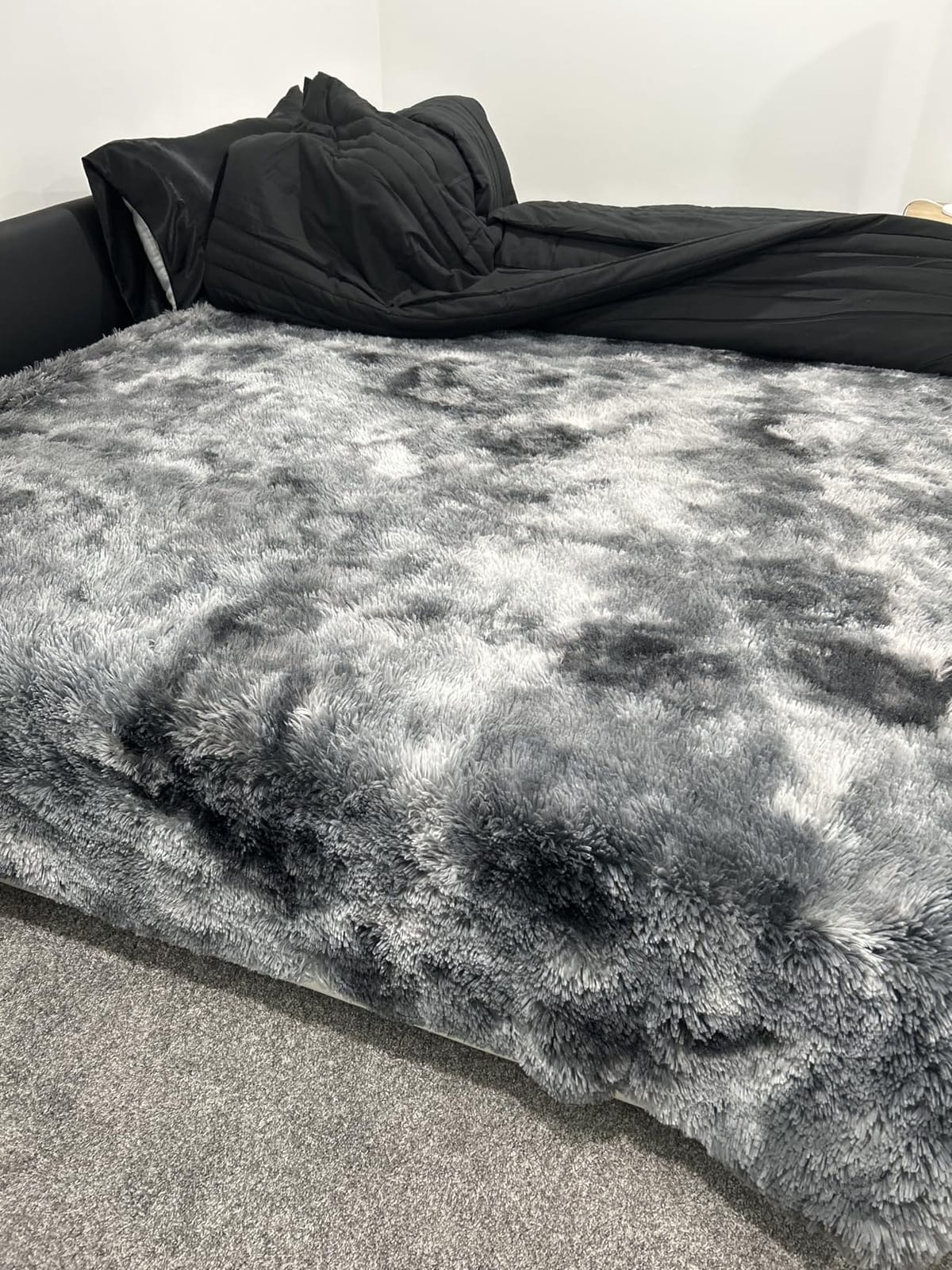 Bedsure Faux Fur Fluffy Fleece Sherpa Blanket Couch Throw Grey 50