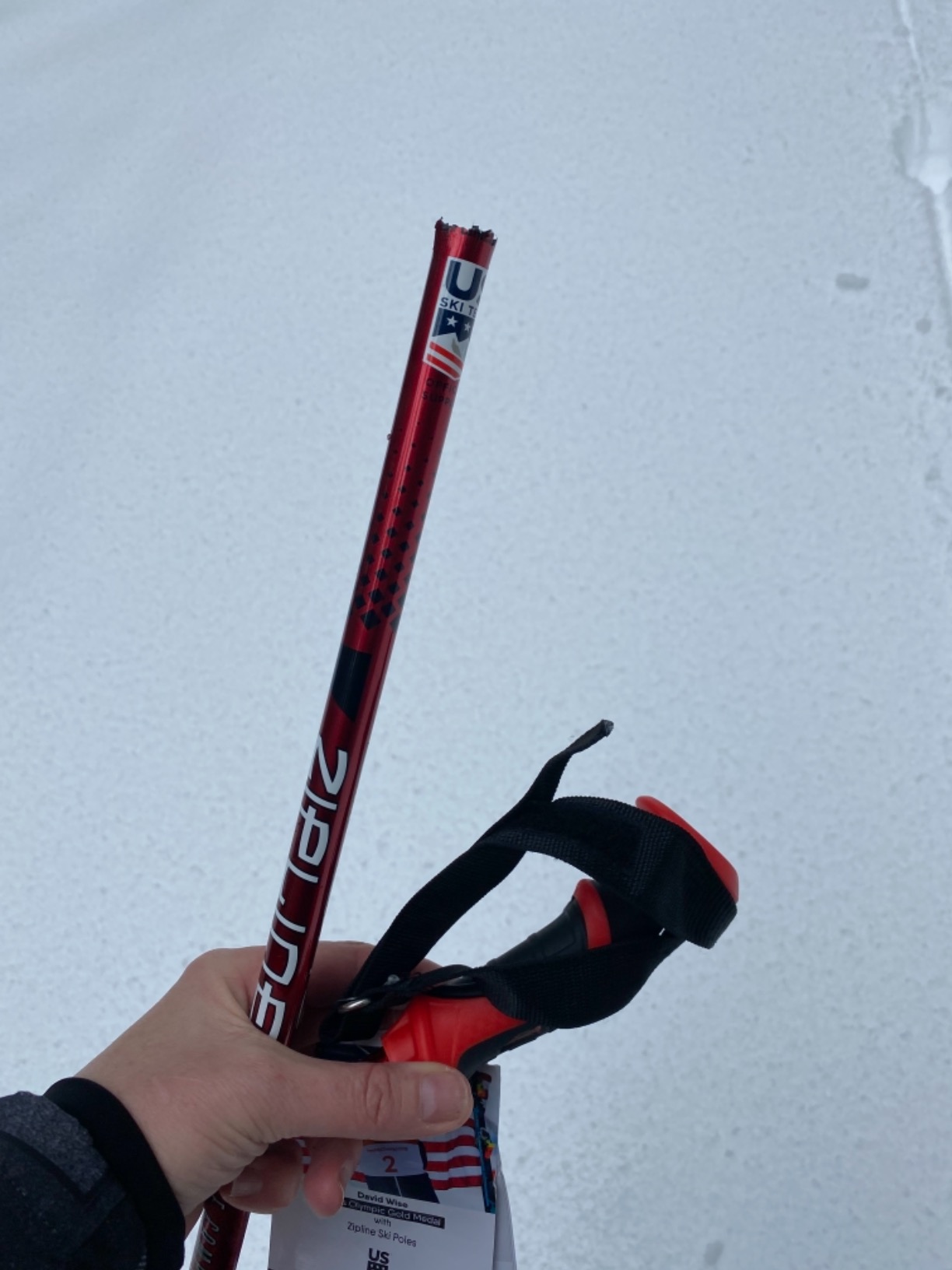 Zipline Blurr 16.0 Graphite Composite Downhill Ski Poles - Lightweight, Durable, Freeride All-Mountain customer photo 2