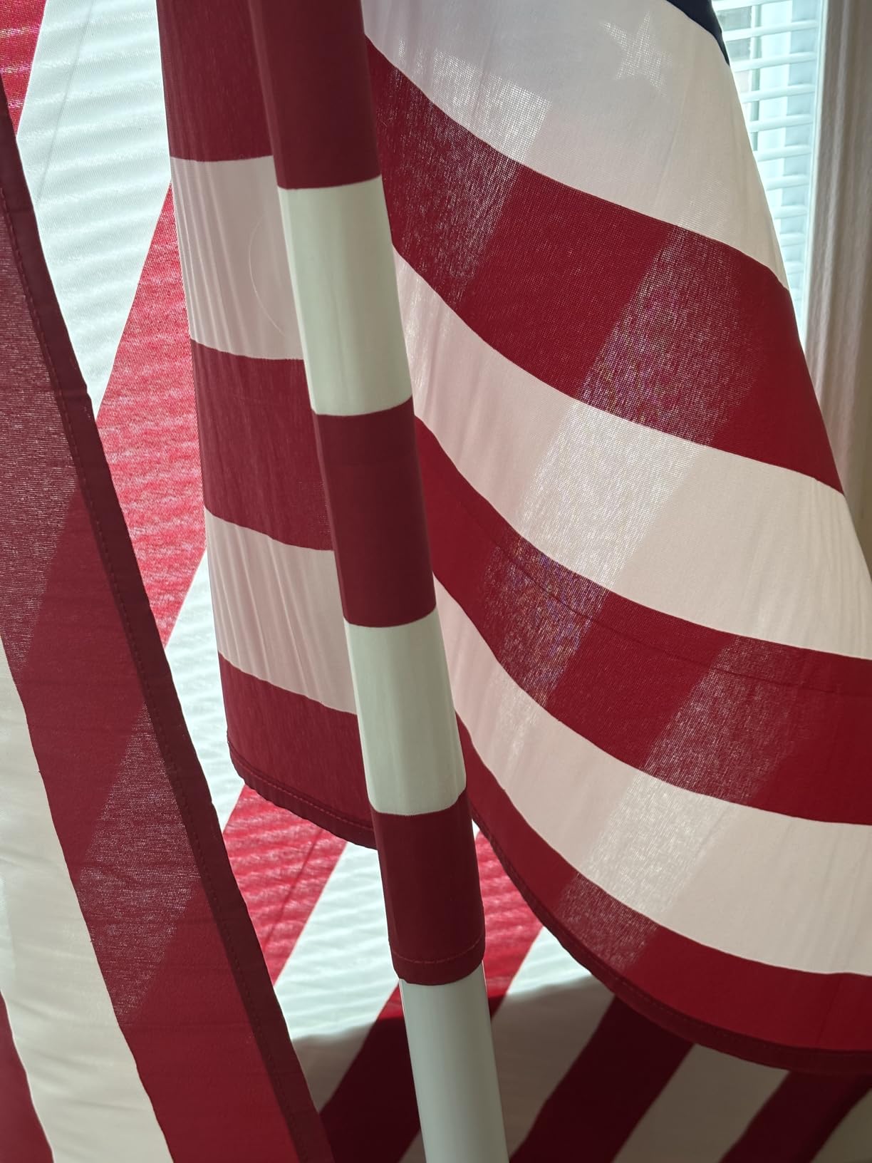 COCONUT 5FT Stainless Steel Tangle Free Flag Pole, for 3x5 American Flag, House Porch Residential Commercial Use, Silver (Bracket Not Included) customer photo 1