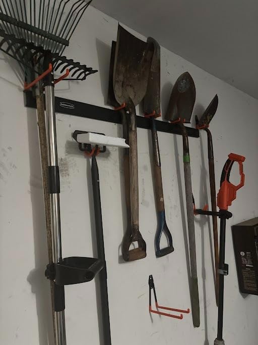 Garage Hooks Heavy Duty 14 Pack, Steel Garage Storage Hooks, Tool Hangers for Garage Wall Utility Wall Mount Garage Hooks and Hangers with Anti-slip Coating for Garden Tools, Ladders, Bulky Items customer photo 1