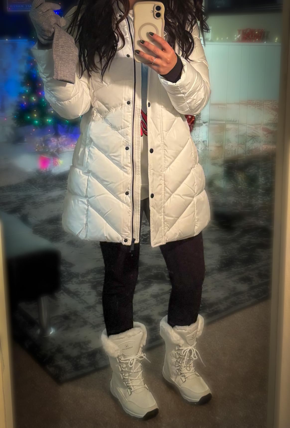 BINACL Women's Winter Warm Thicken Long Outwear Pockets Coat Parka Jacket XS-3XL customer photo 1
