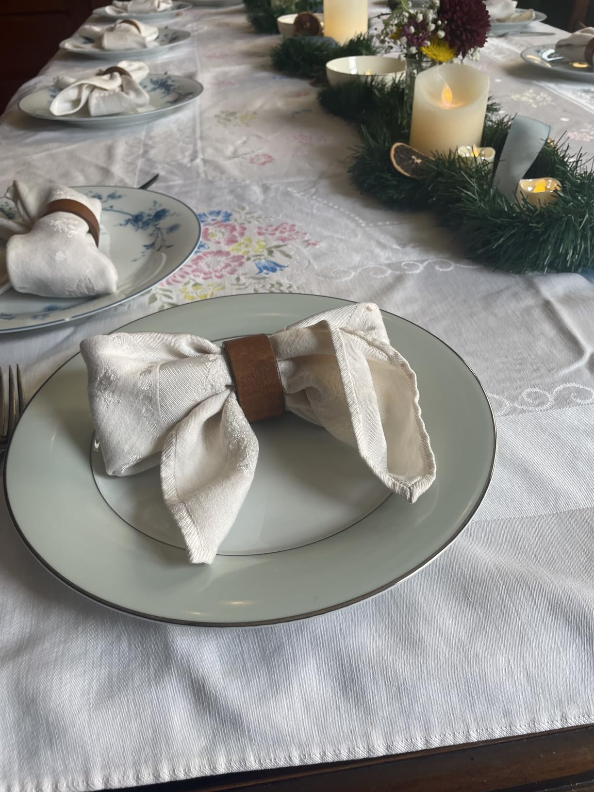 Wooden Napkin Rings Set of 12, Rustic Hemlock Wood customer photo 2