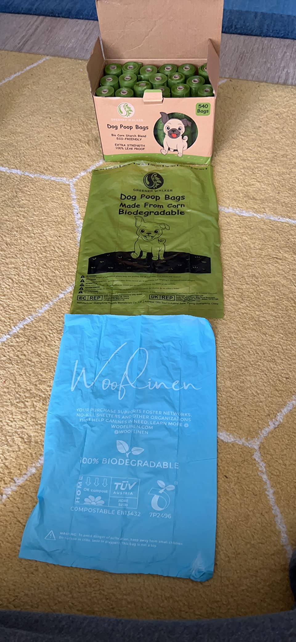 Greener Walker Poop Bags for Dog Waste-540 Bags,Extra Thick Strong 100% Leak Proof Dog Waste Bags (Green) customer photo 1