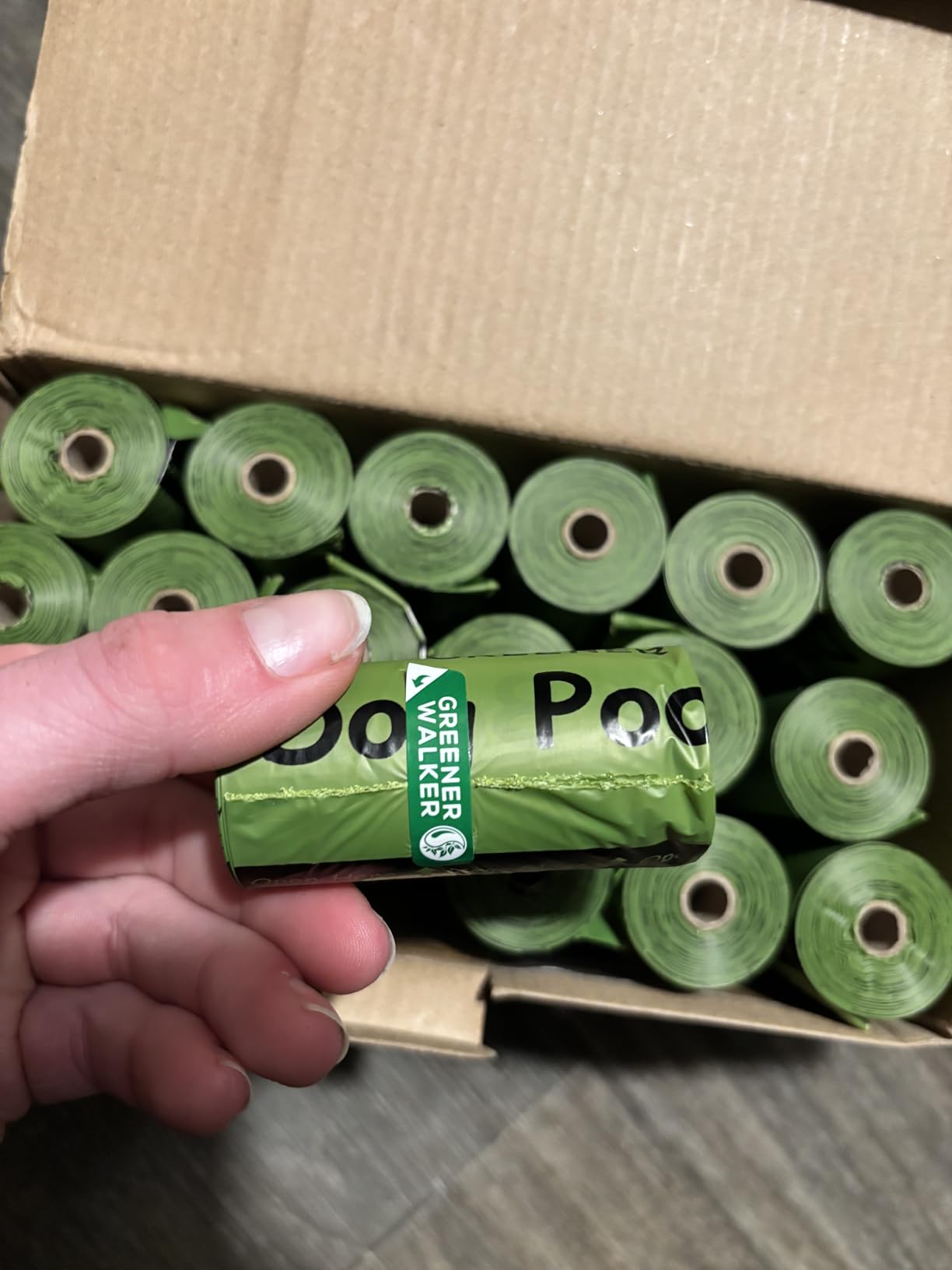 Greener Walker Poop Bags for Dog Waste-540 Bags,Extra Thick Strong 100% Leak Proof Dog Waste Bags (Green) customer photo 2