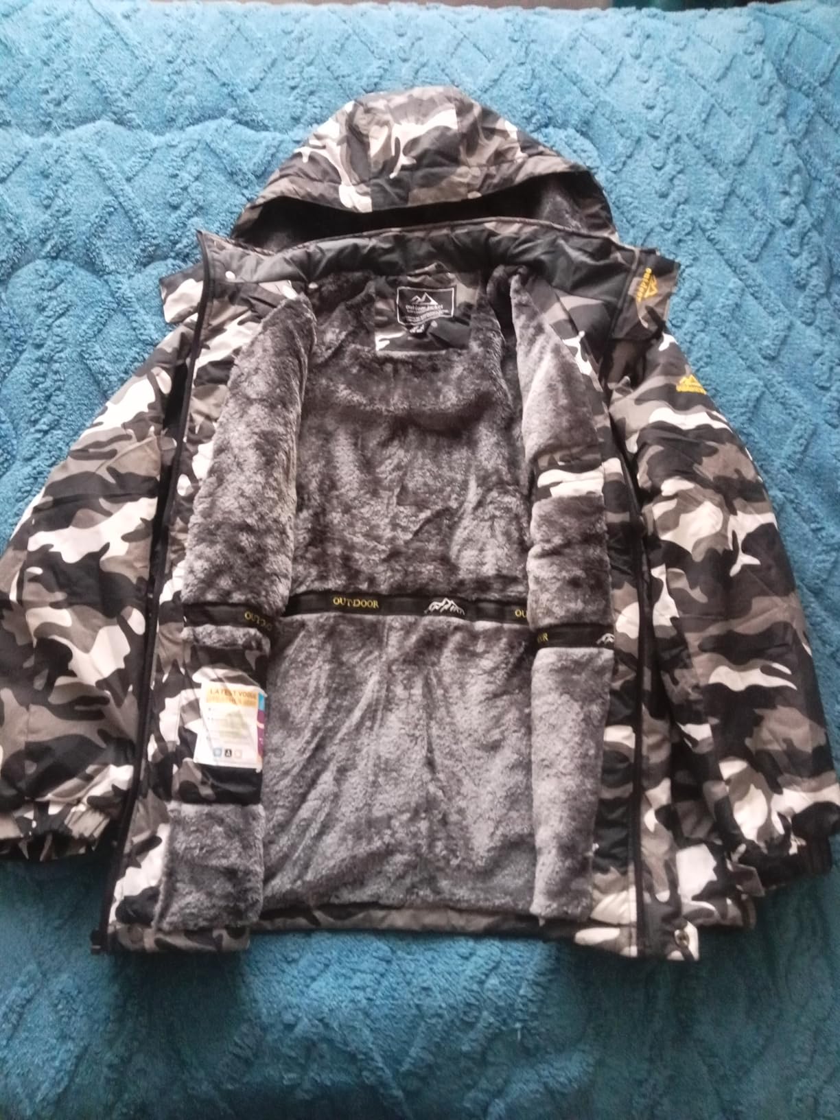 TACVASEN Men's Winter Ski Jacket Waterproof Fleece Lining Snow Hooded Coats customer photo 2