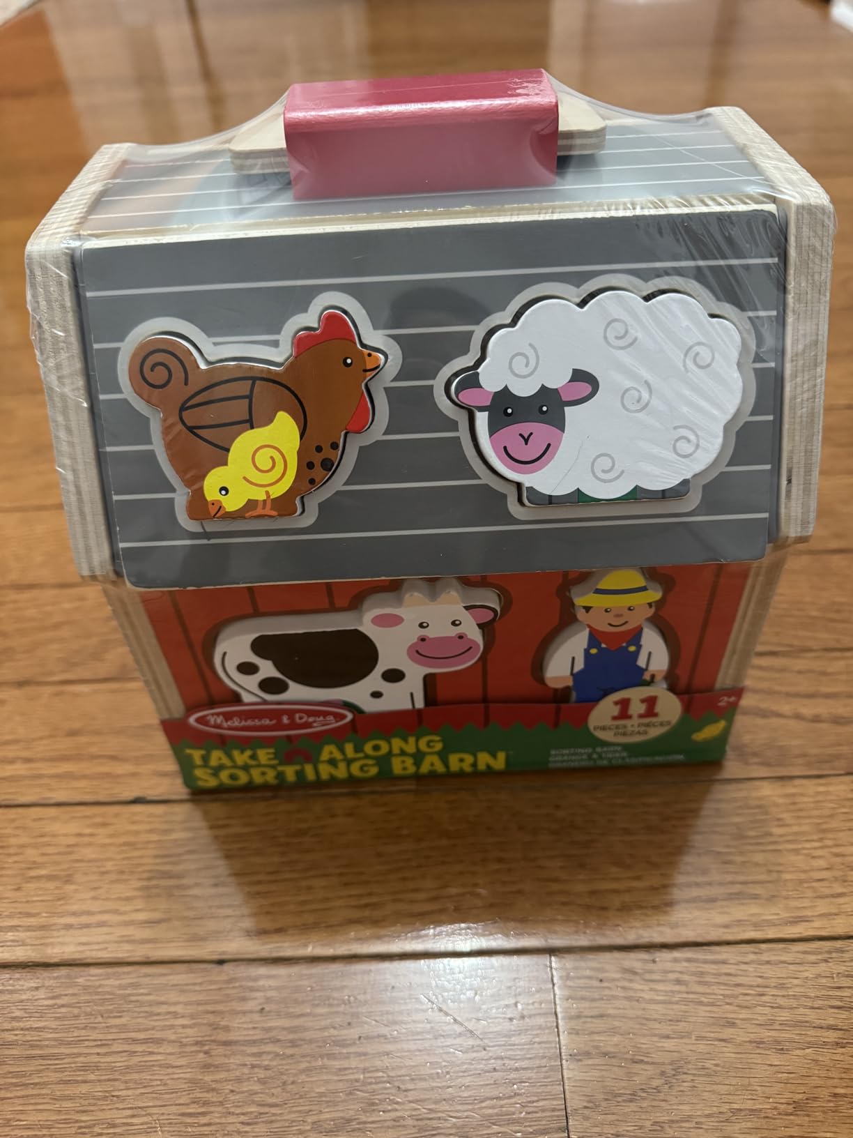 Melissa & Doug Take-Along Wooden Toy Barn, 11-Pc Portable Toddler Playset with Farm Animals & Pop-Up Roof, Preschool Learning Toys for Girls & Boys 2+ customer photo 1