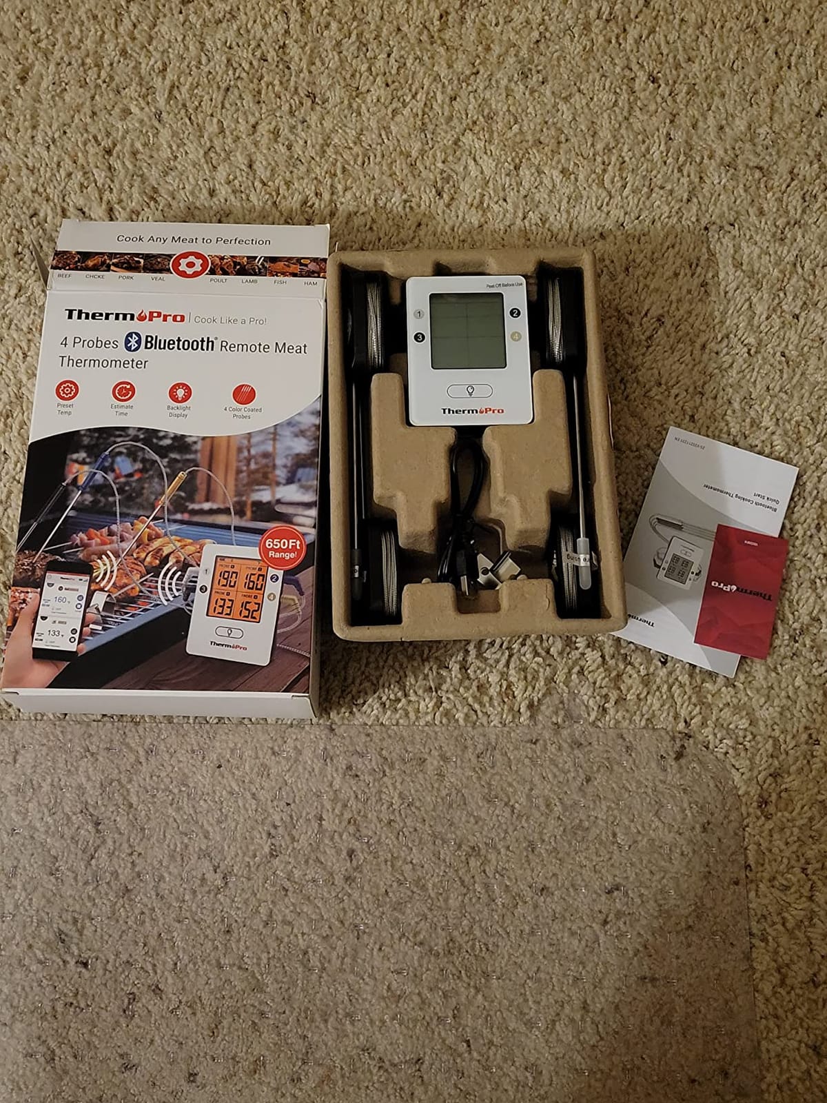 TempPro TempSync 650ft Bluetooth Meat Thermometer for Cooking with 4 Probes customer photo 2
