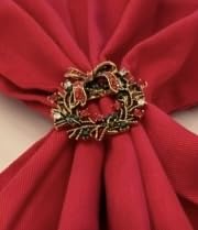 Legigo Set of 6 Christmas Wreath Napkin Rings Set- Metal Xmas Napkin Ring Holders for Cloth Napkins, Christmas Holiday Party Dinner Table Decoration customer photo 1