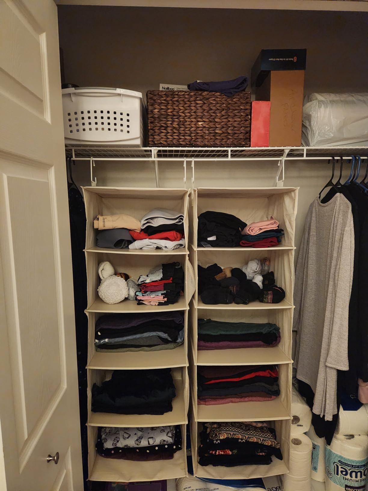StorageWorks Hanging Closet Organizer for Small Closets, 5 Shelf customer photo 1