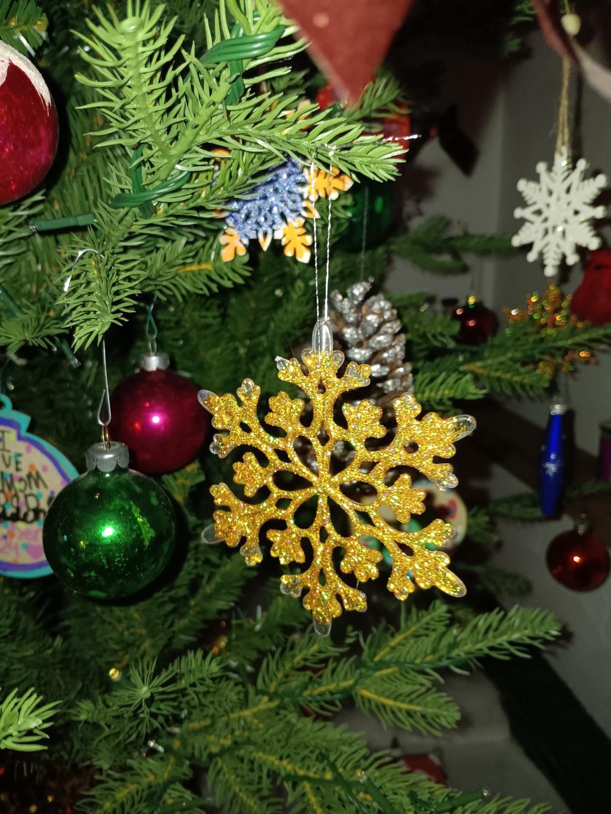 kockuu Christmas Decorations Snowflake Ornament White for Tree Decor Craft customer photo 1