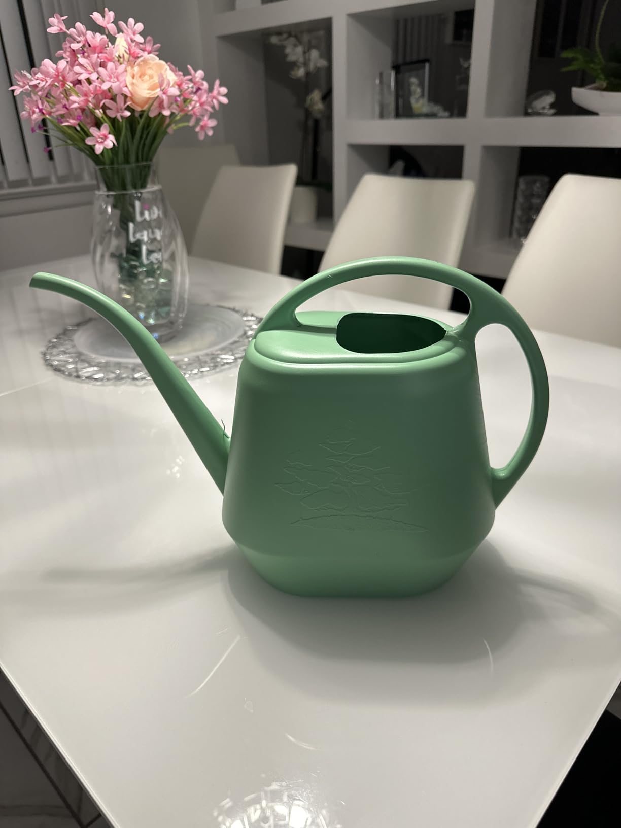 Bloem Aqua Rite Watering Can: 56 Oz - Bermuda Teal - Large Capacity, Extra Long Spout, Durable Plastic, One Piece Construction, for Indoor & Outdoor Use, Gardening customer photo 1