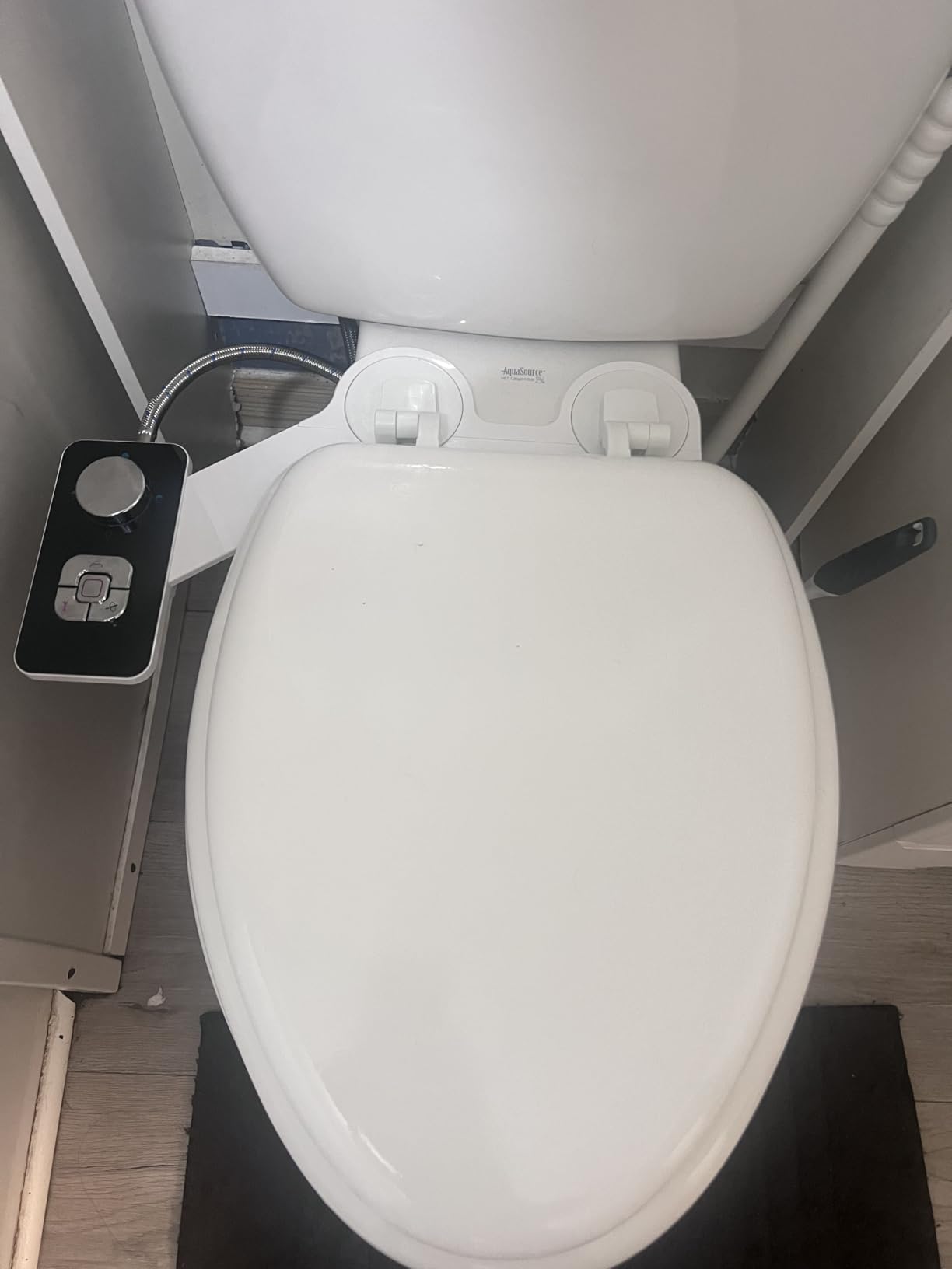 SAMODRA Bidet Attachment, Non-Electric Cold Water Bidet Toilet Seat Attachment with Pressure Controls, Retractable Self-Cleaning Dual Nozzles for Frontal & Rear Wash - Black customer photo 2