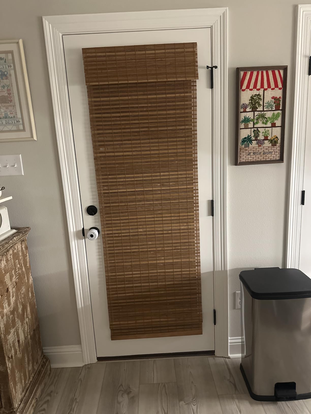 CHICOLOGY Cordless Bamboo Roman Shade, Light Filtering, Squirrel 36