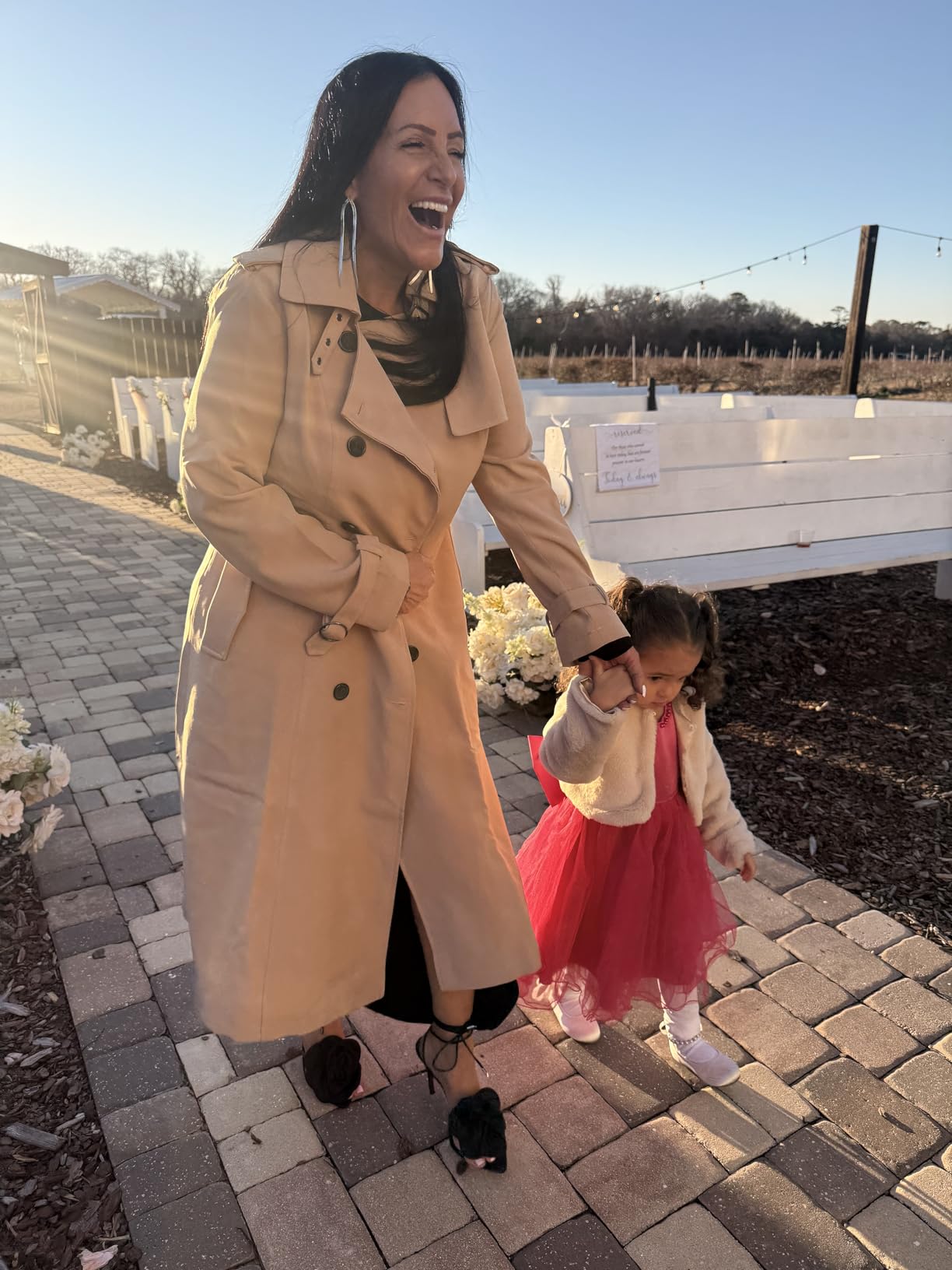ebossy Women's Double Breasted Duster Trench Coat Slim Long Sleeve Overcoat | Notched Lapel, Casual Loose, Elegant, Flowy A Line, Fully-Lined, Maxi Length, Warm Fall Winter Coat with Pocket, Windbreakers customer photo 2