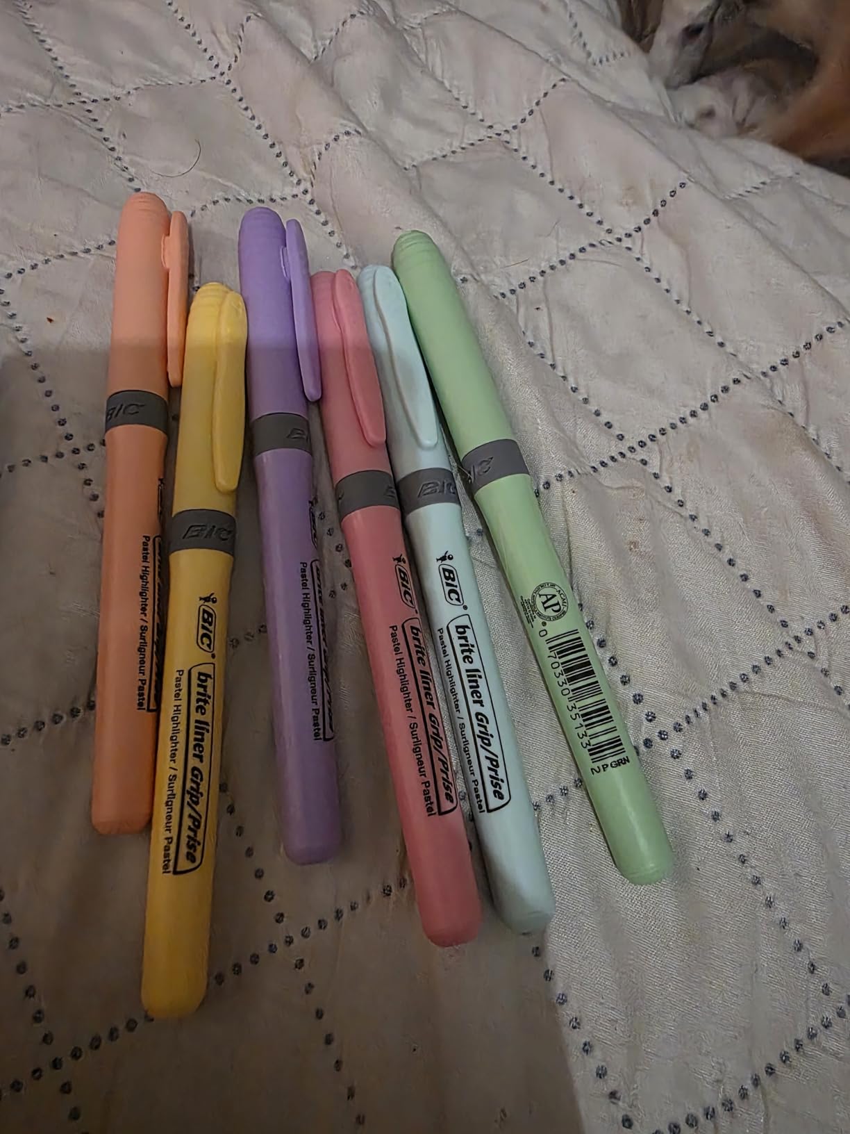 BIC Brite Liner Grip Pastel Highlighter Set, Chisel Tip, 12-Count customer photo 2