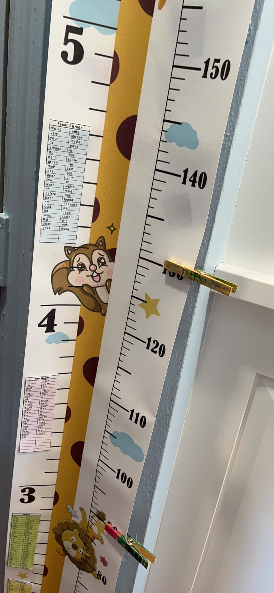 Growth Chart,Kids Canvas Height Ruler,Removable Wall Decor customer photo 2