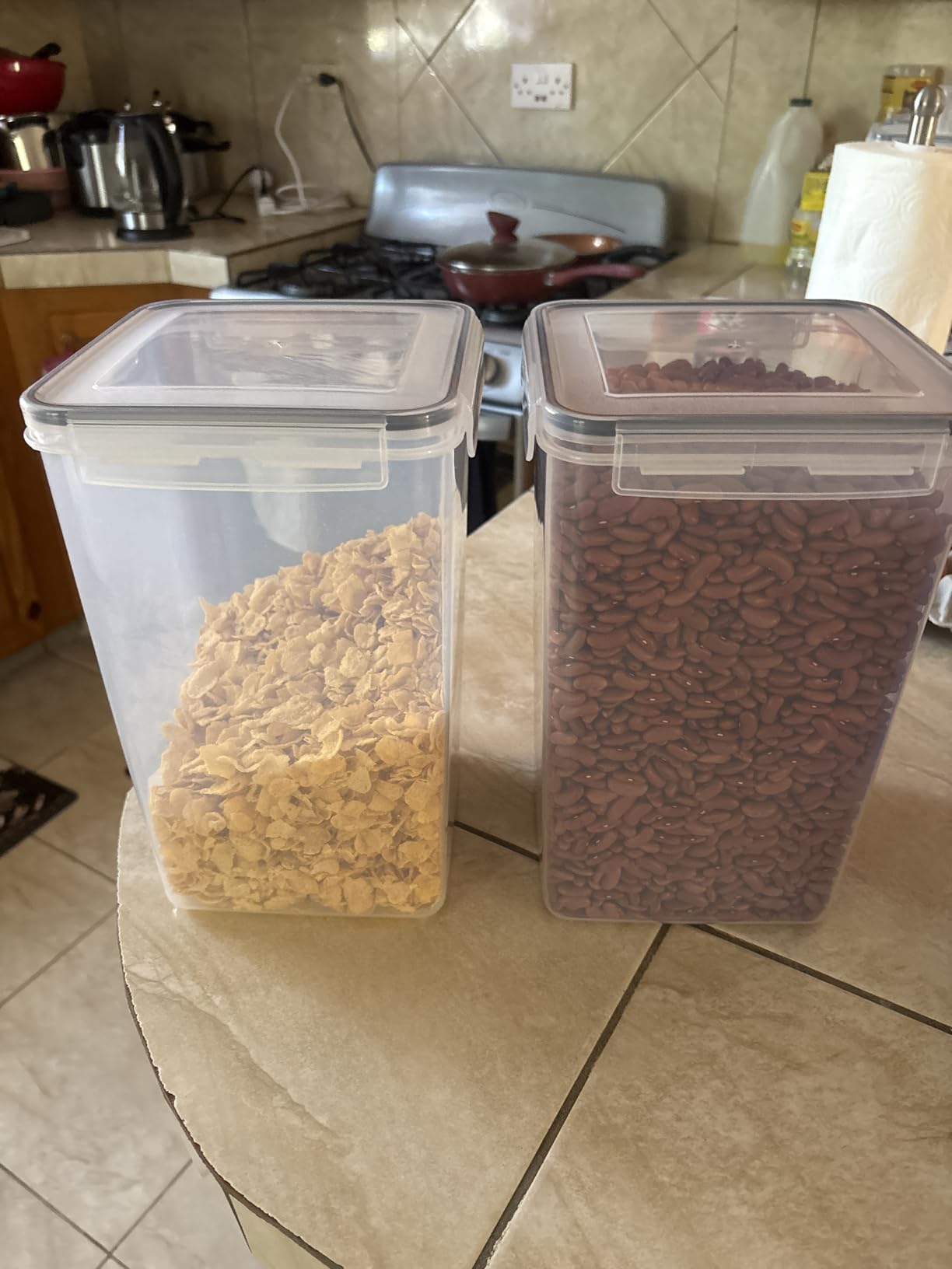 Chef's Path Extra Large Airtight Food Storage Containers with Lids, Pack of 2, 6.5L, 220Oz, Airtight Kitchen and Pantry Bulk Canisters for Flour, Sugar, Rice, and Baking Supplies - Transparent customer photo 1
