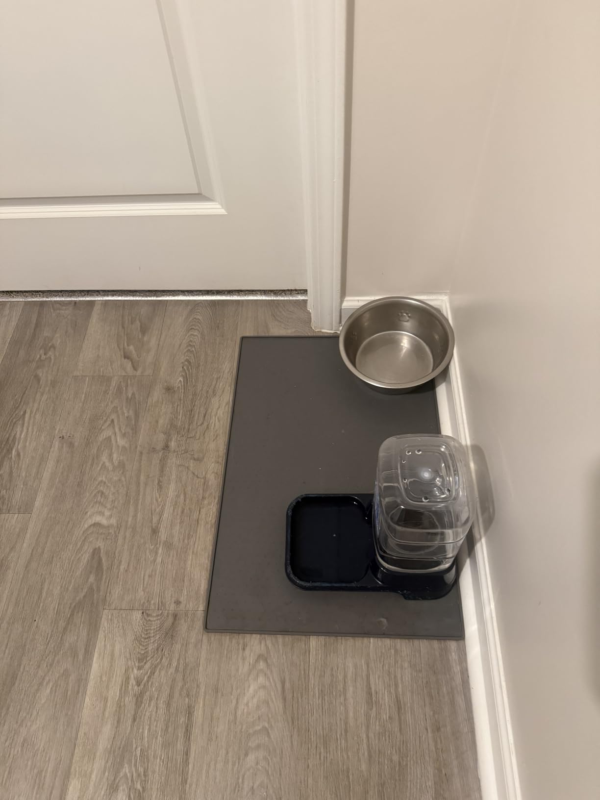 GORILLA GRIP Dog Food Mat, 100% Waterproof Silicone, 18.5x11.5 Gray customer photo 2