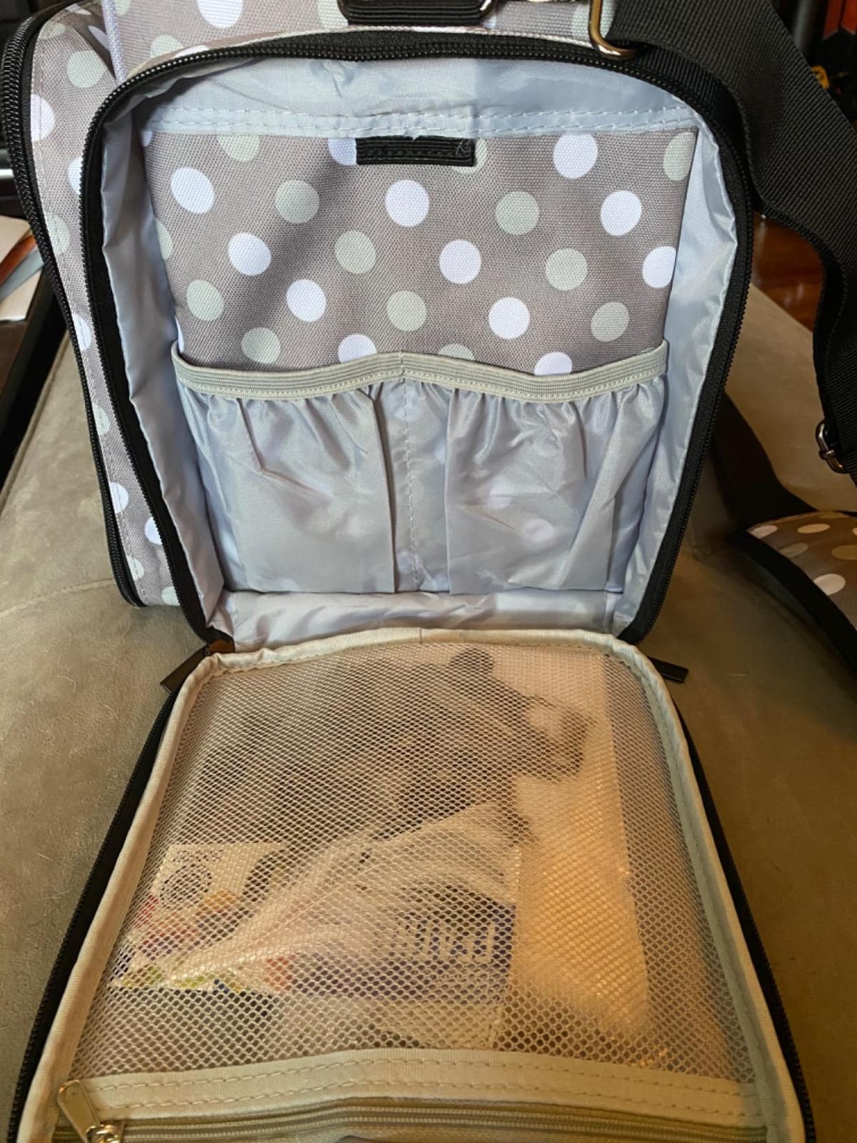 LUXJA Sewing Machine Case with Removable Padding Pad, Gray Dots customer photo 1