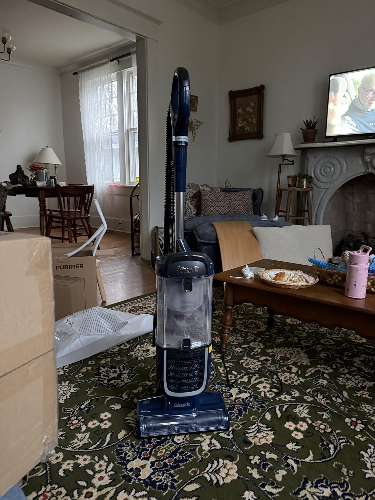 Shark Navigator Swivel Pro Upright Vacuum, HEPA, Pet Hair, Navy, NV151 | Swivel Steering, Powerful Suction, Lightweight Design, 11-Ft Reach, Crevice Tool, Upholstery Tool and Pet Power Brush customer photo 2