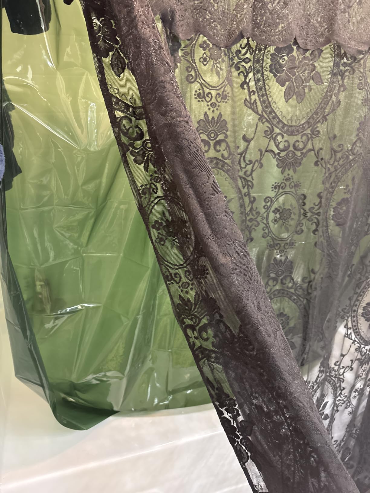 AmazerBath Shower Curtain Liner, 72x72 Clear Shower Curtain Liner, Waterproof Plastic Shower Liner, Cute Lightweight PEVA Shower Curtain for Bathroom with 3 Magnets and 12 Rustproof Metal Grommets customer photo 2