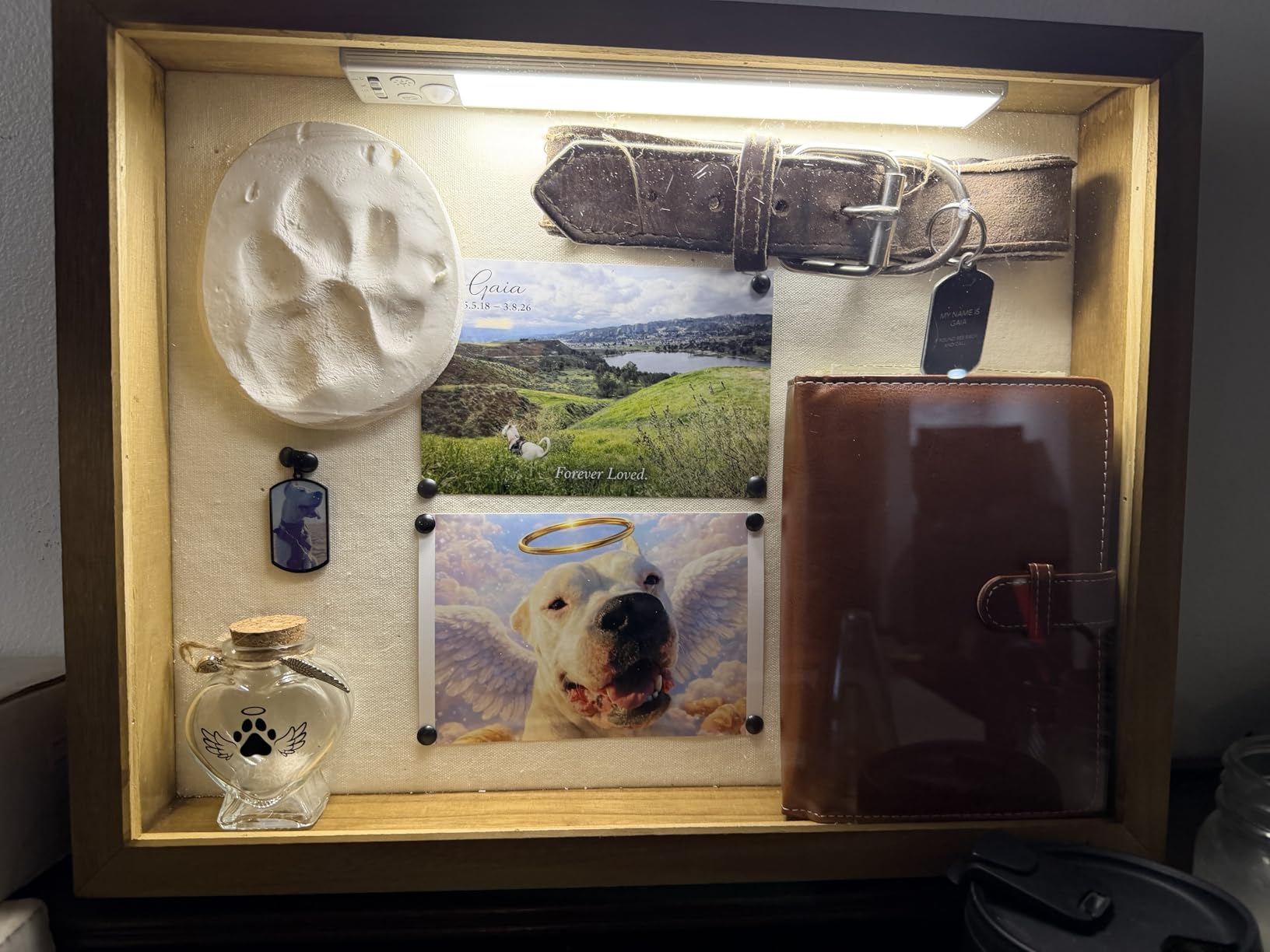 TJ.MOREE Shadow Box 11x14 Memory Display Case Wood Picture Frame Carbonized customer photo 2