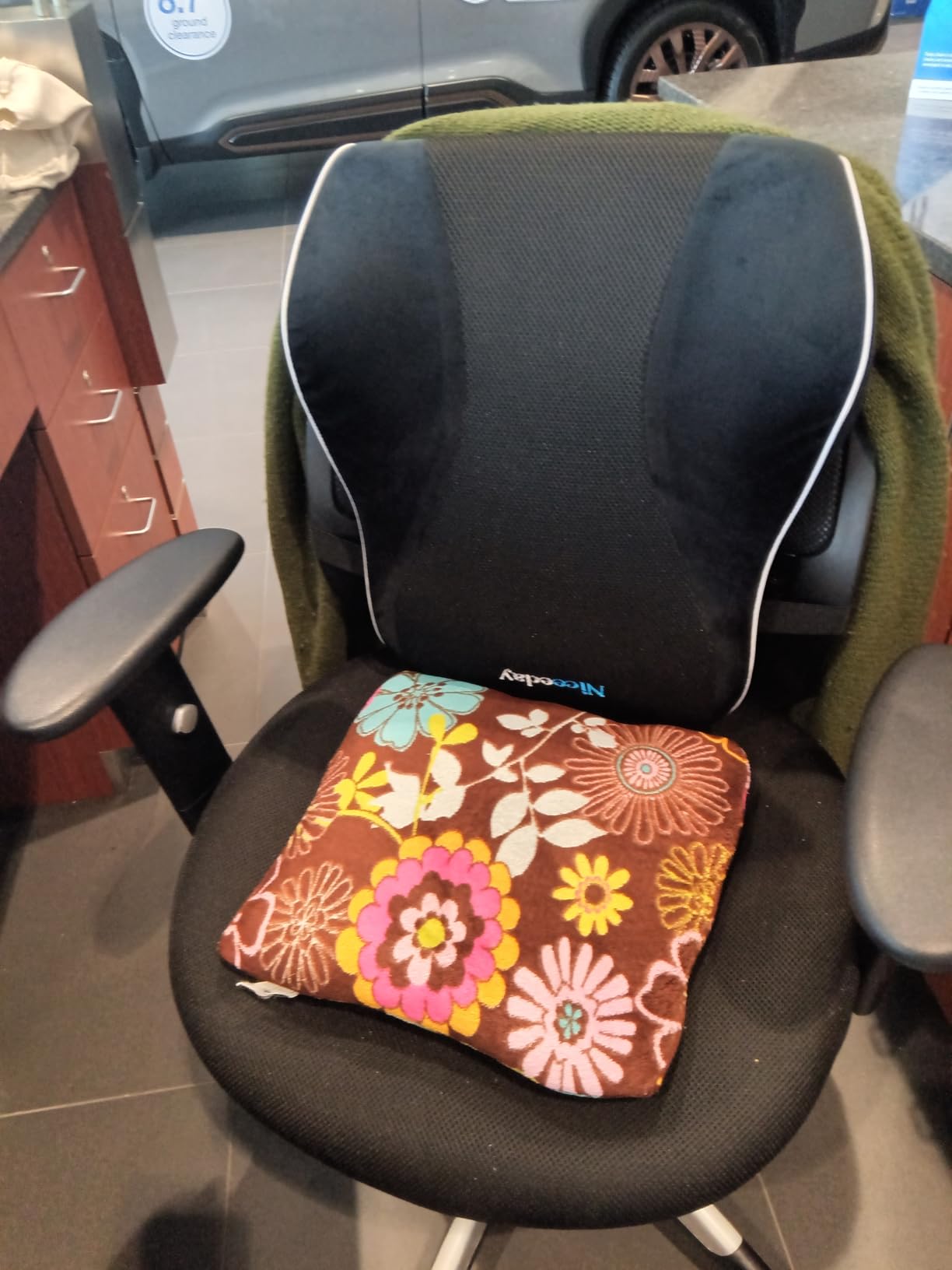 Niceeday Lumbar Support Pillow for Office Chair Car Back Support Pillow, Memory Foam Gaming Chair Desk Chair Back Cushion for Lower Back Pain Relief, Ergonomic Back Rest,Office Home Essentials customer photo 2