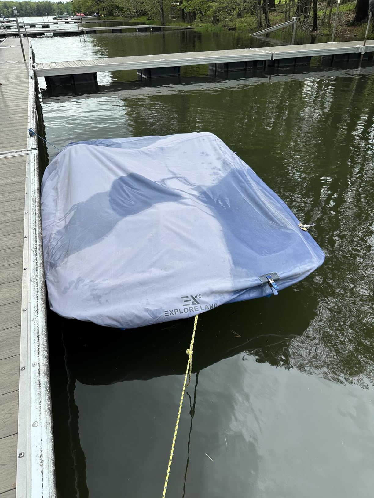 Explore Land Waterproof 600D Pedal Boat Cover, Tan | Heavy Duty Polyester, All Weather Protection, Fits for 3 or 5 Person Paddle Boat customer photo 1
