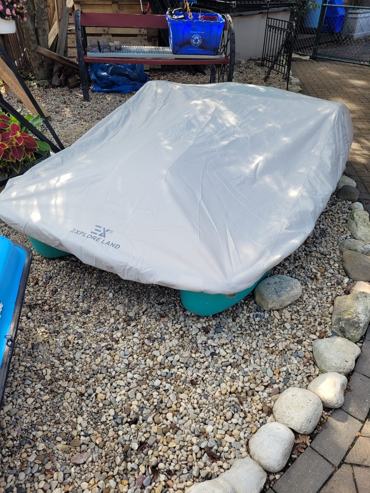 Explore Land Waterproof 600D Pedal Boat Cover, Tan | Heavy Duty Polyester, All Weather Protection, Fits for 3 or 5 Person Paddle Boat customer photo 2