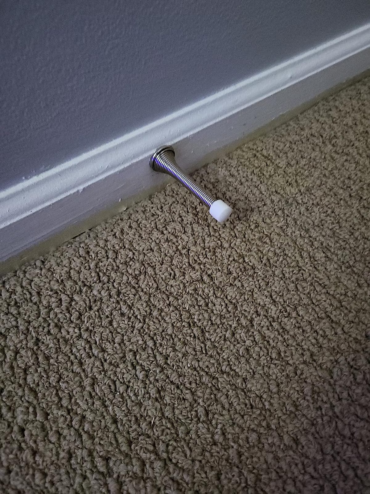 2 Pack Spring Door Stopper Brushed Satin Nickel- 3-1/4