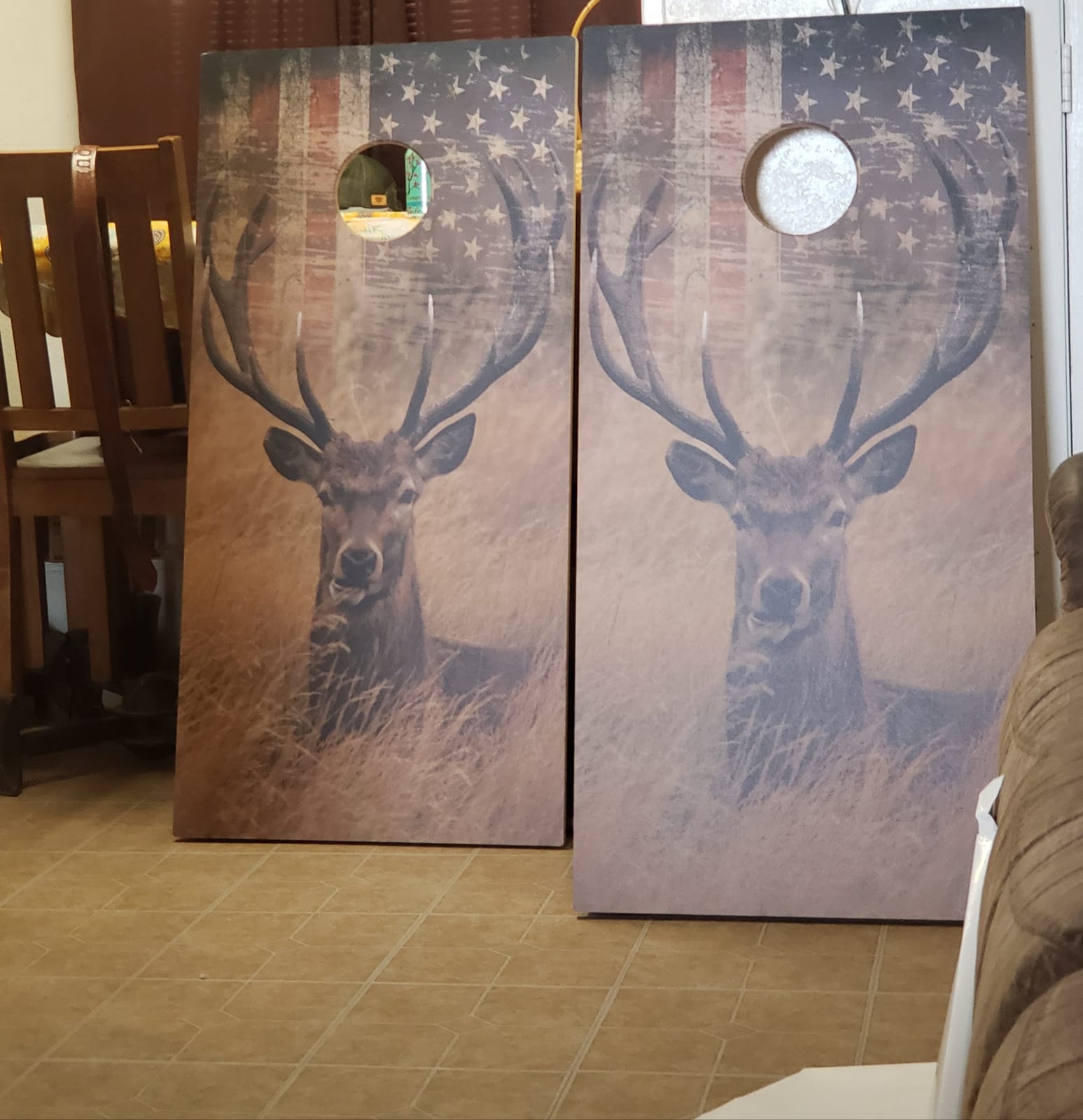 CornholeGamesUSA Pro Cornhole Boards Set | Made in USA | 3/4 Baltic Birch | No Bounce | Triple Thick Legs | Two Brace & Handles, Tournament 2x4 Regulation Set with Score Tower & Cornhole Bags customer photo 1
