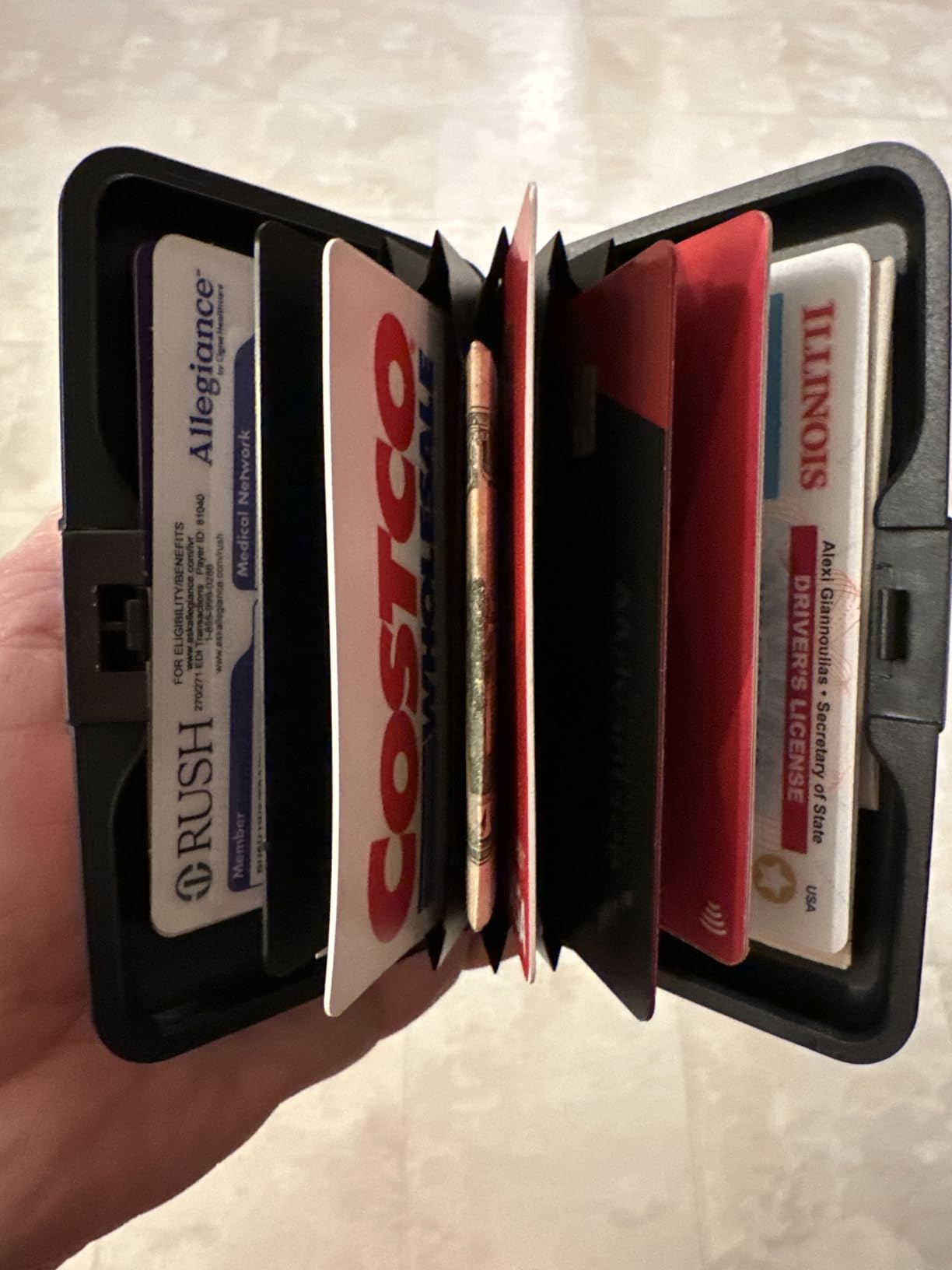 Credit Card Holder Small RFID Blocking Wallet Business Metal Slim Mini Aluminum Hard Case for Women Men customer photo 2
