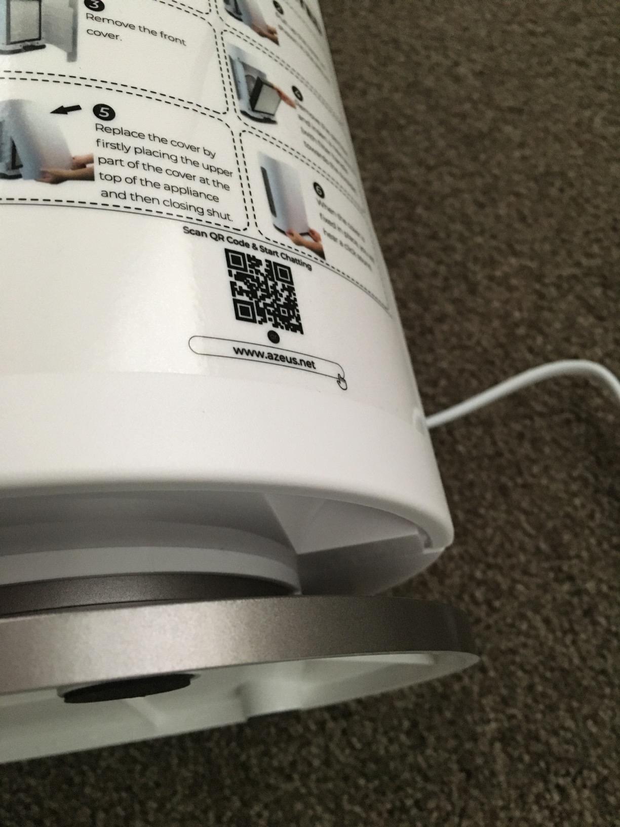 AZEUS Air Purifier for Wildfire Smoke, UV-C HEPA for Home Large Room, White customer photo 2