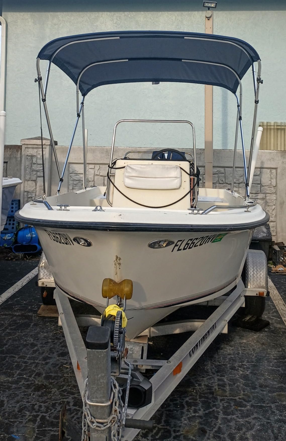 Seamander Bimini Top for Boats, 10 Color Options, 14 Different Sizes, 6061-T6 1.5mm Wall Thickness Aluminum Frame, 4 Adjustable Straps & 2 Rear Support Poles, All Hardwares & Storage Boot customer photo 1