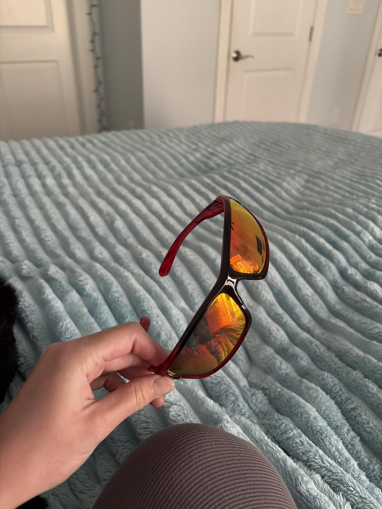 Polarized Wrap Around Sports Sunglasses for Men Women UV400 Protection customer photo 1