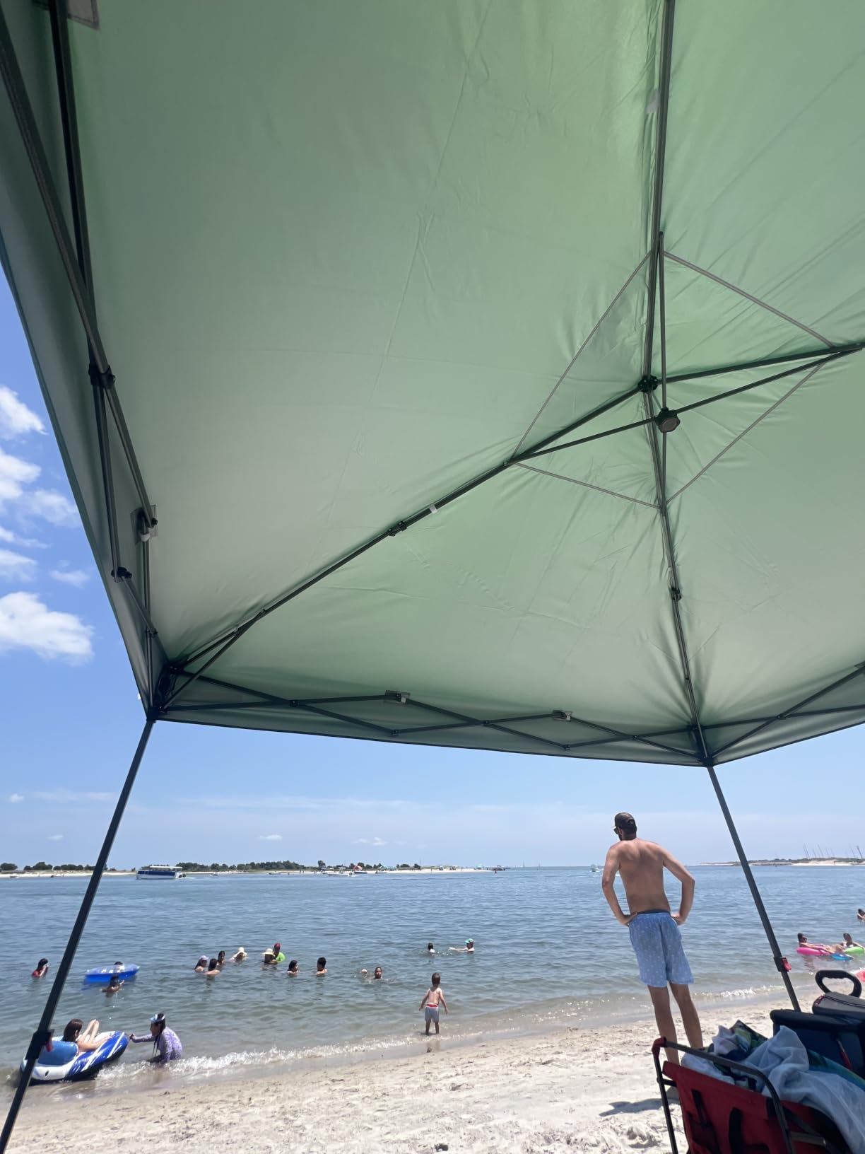 Best Choice Products 10x10ft Pop Up Canopy Tent, Outdoor Shade, 1 Person 1 Minute Set Up, Carry Case, 4 Weight Bags - Navy Blue customer photo 1