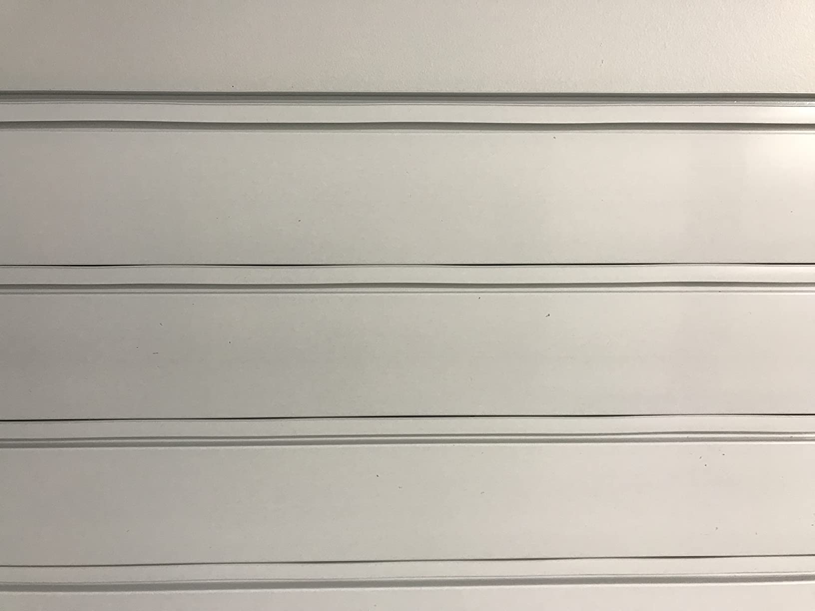 Proslat Garage Storage PVC Slatwall Panel - 2 Packs of 8 ft. x 4 ft. Sections (20 Single Slats which make up 64 sq.ft ) (Light Gray) customer photo 1