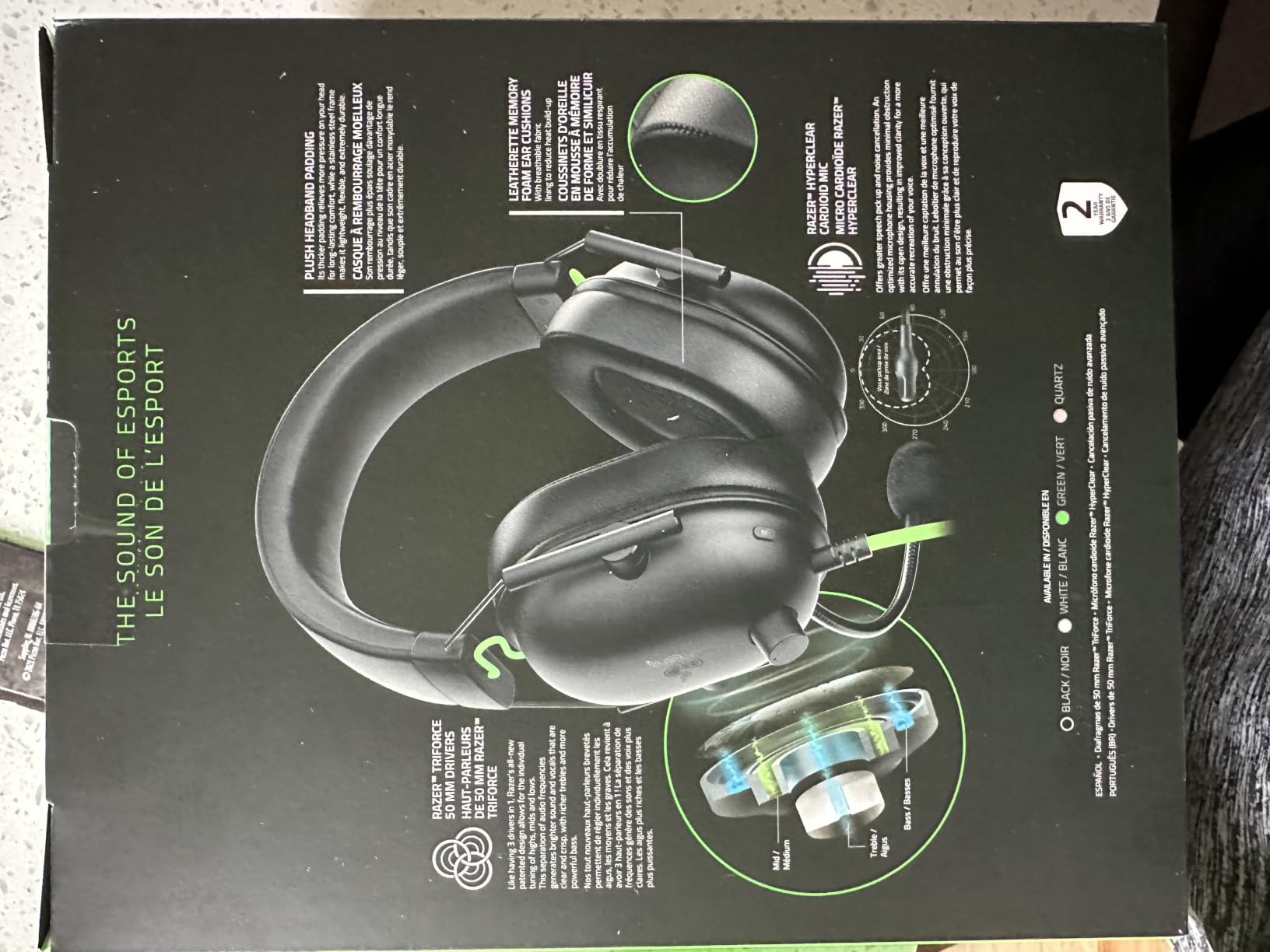 Razer BlackShark V2 X Gaming Headset: 7.1 Surround Sound - 50mm Drivers - Memory Foam Cushion - For PC, PS4, PS5, Switch - 3.5mm Audio Jack - Black customer photo 2