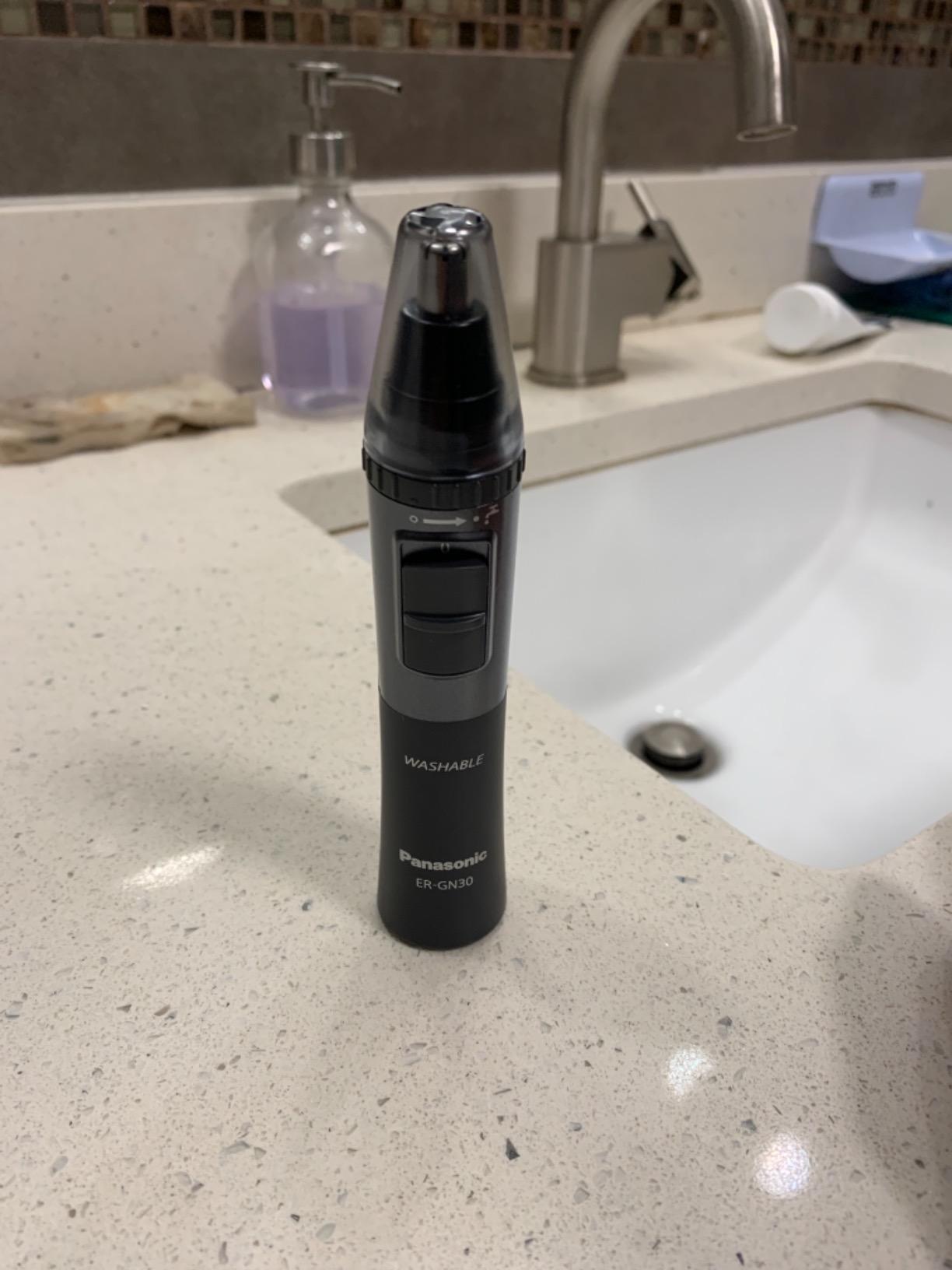 Panasonic Men's Ear and Nose Hair Trimmer, Wet Dry Hypoallergenic Dual Edge Blade - ER-GN30-H customer photo 1