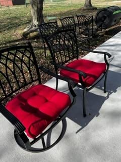 Sweet Home Collection Patio Cushions Outdoor Chair Pads Premium Comfortable Thick Fiber Fill Tufted 19