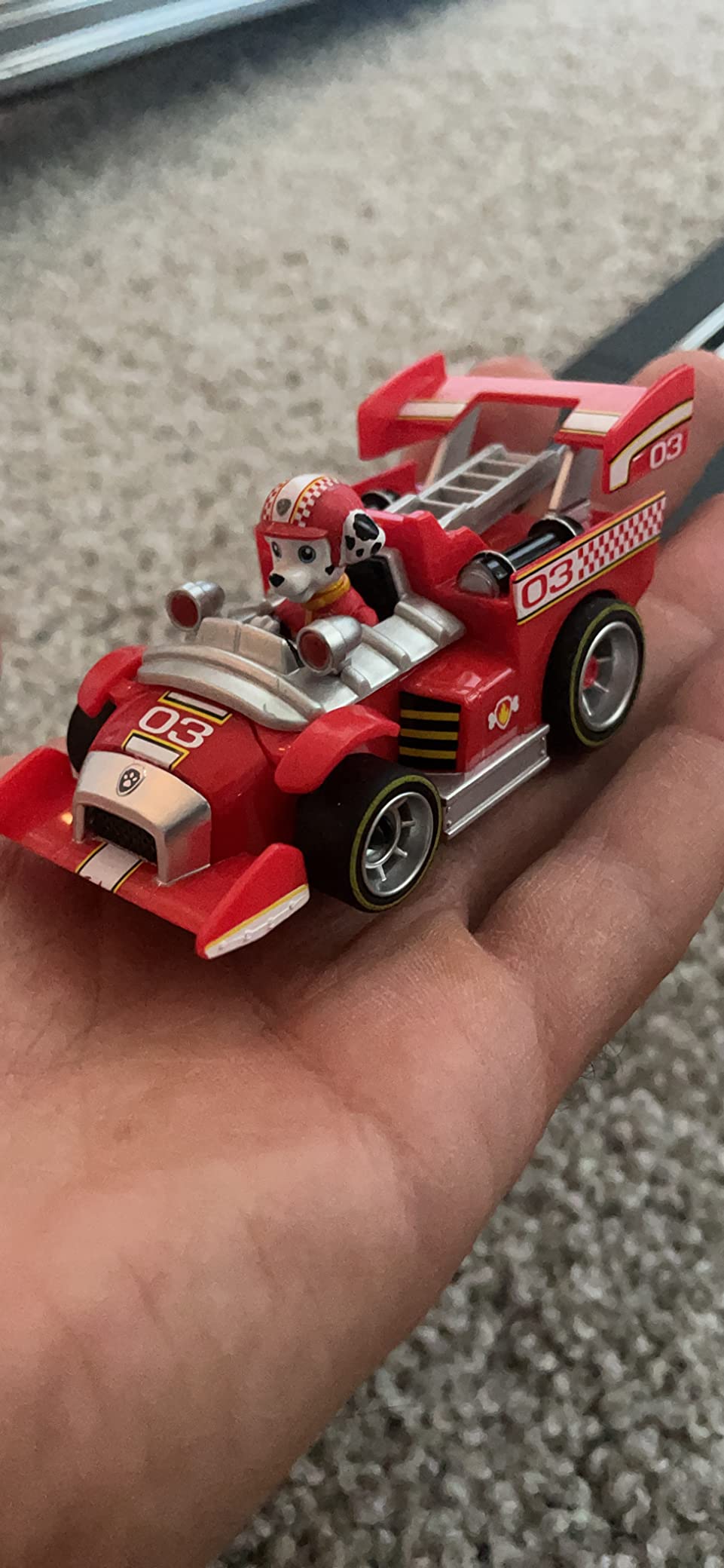 Carrera GO 63514 Official Licensed PAW Patrol Battery Operated 1:43 Scale Slot Car Racing Toy Track Set with Jump Ramp Featuring Chase and Marshall for Kids Ages 5 Years and Up 20063514 customer photo 1