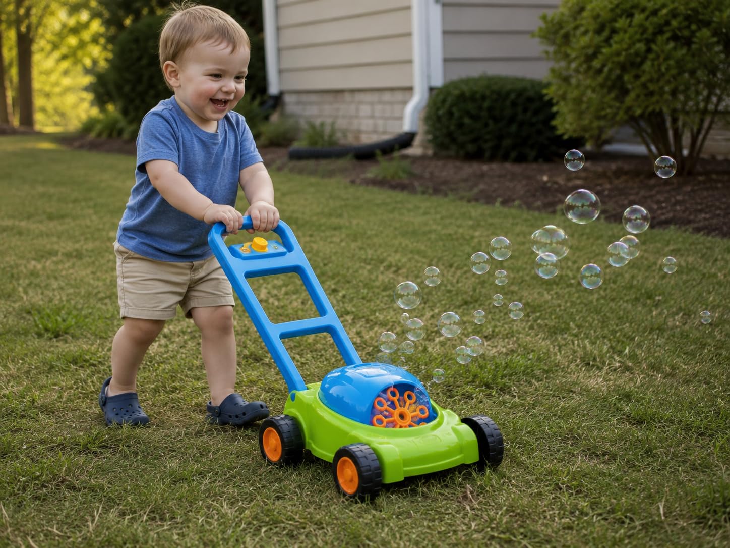 ArtCreativity Bubble Lawn Mower for Toddlers 1-3, Bubble Machine for 1-Year-Old Girl Gifts, Toddler Outdoor Toys for 2-Year-Old Girl Birthday Gift, Push Summer Gardening Toys for Toddlers Age 1 2 3 + customer photo 2